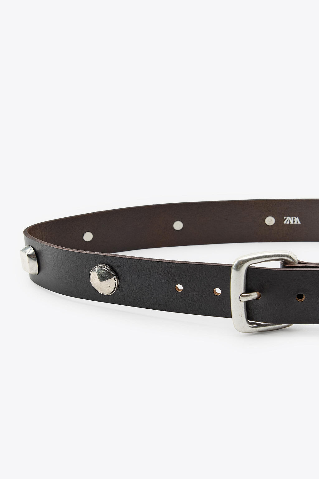 STUDDED LEATHER BELT - Zara фото 6