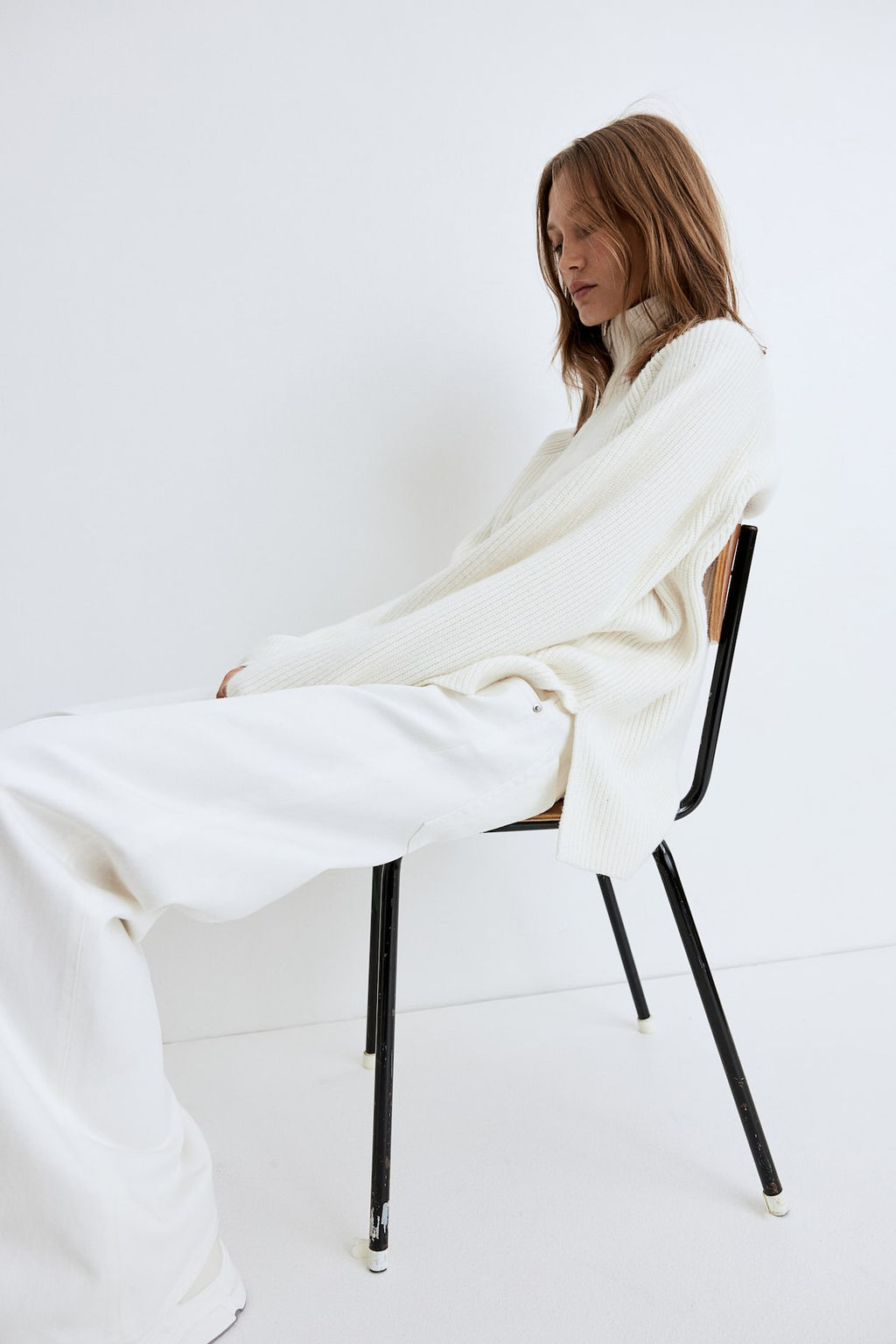 Jersey en punto de canale con media cremallera - H&m фото 4