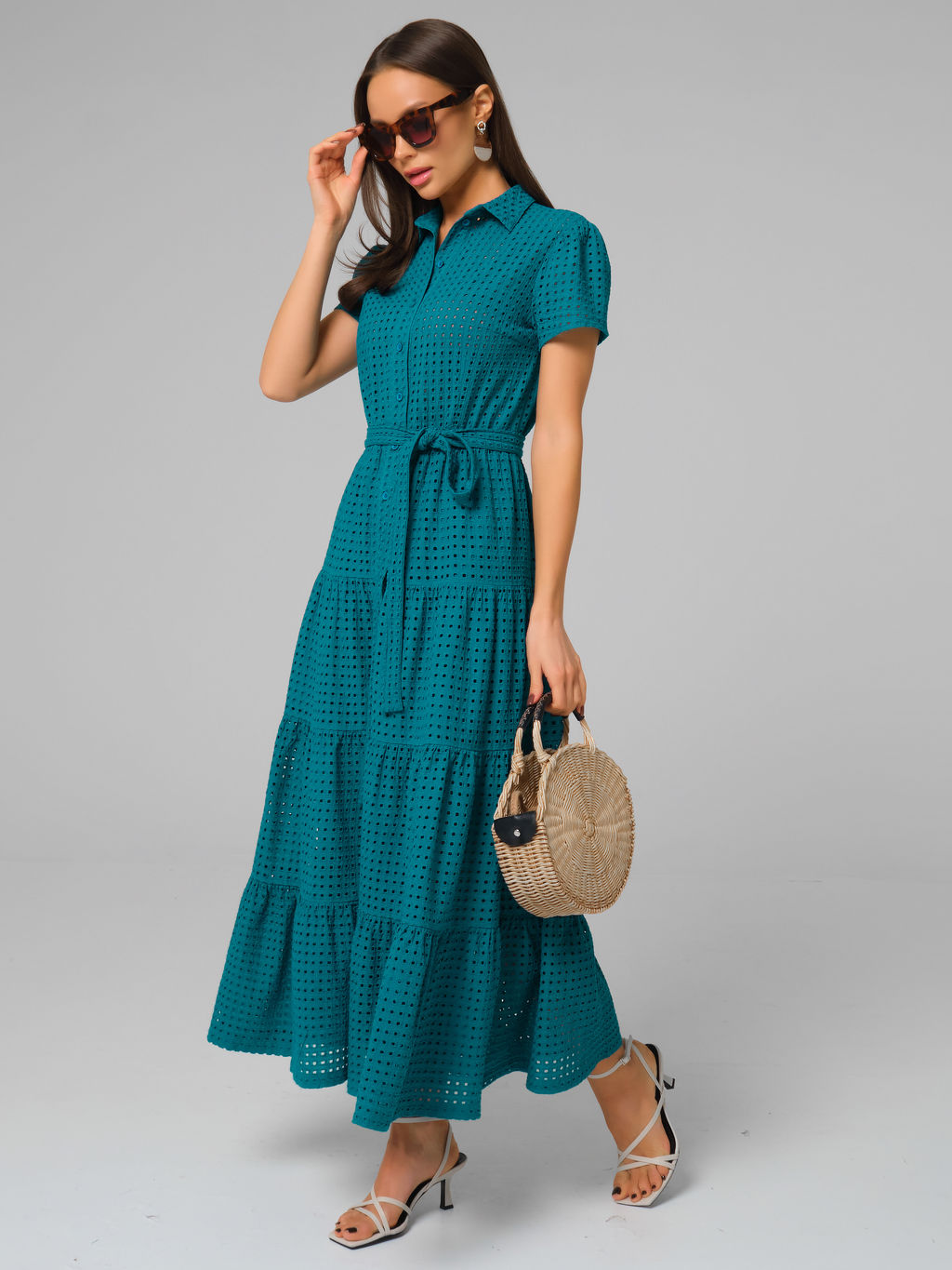 Платье макси из шитья - Stilla фото 7