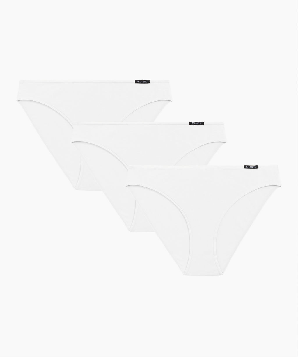 ATLANTIC 3BLP-580 Трусы спорт Basic - набор (3 шт.) белый