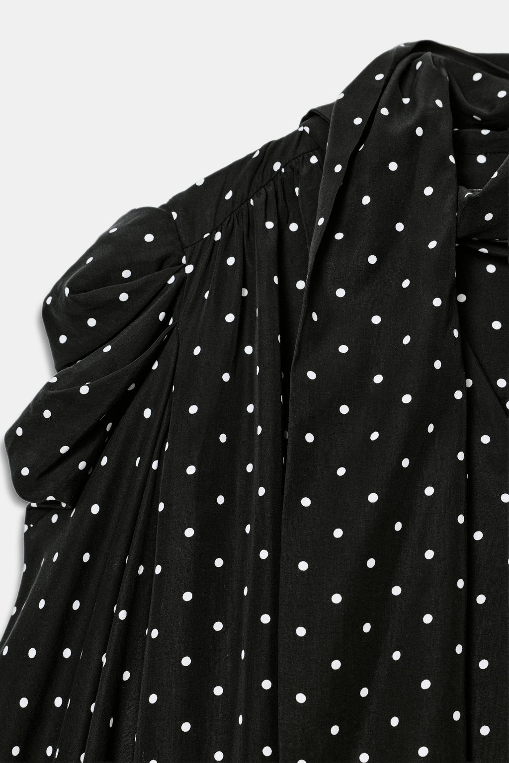ZW COLLECTION POLKA DOT DRESS WITH SCARF DETAIL - Zara фото 8