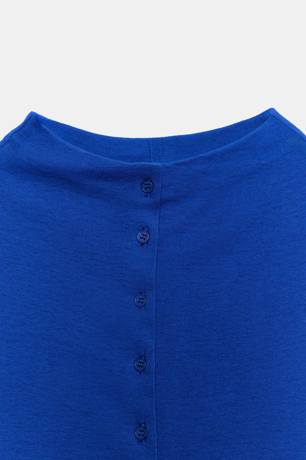 CAMISETA CUELLO ALTO BOTONES / Azul - Zara фото 2