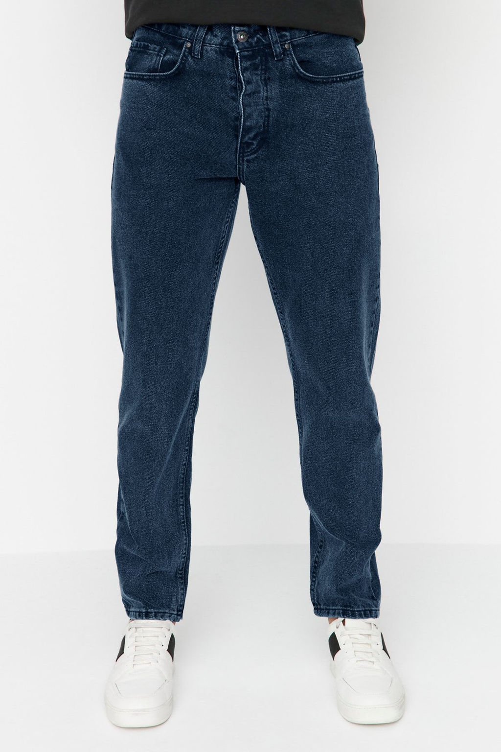 Lacivert %100 Pamuk Essential Fit Jeans Kot Pantolon TMNAW23JE00104