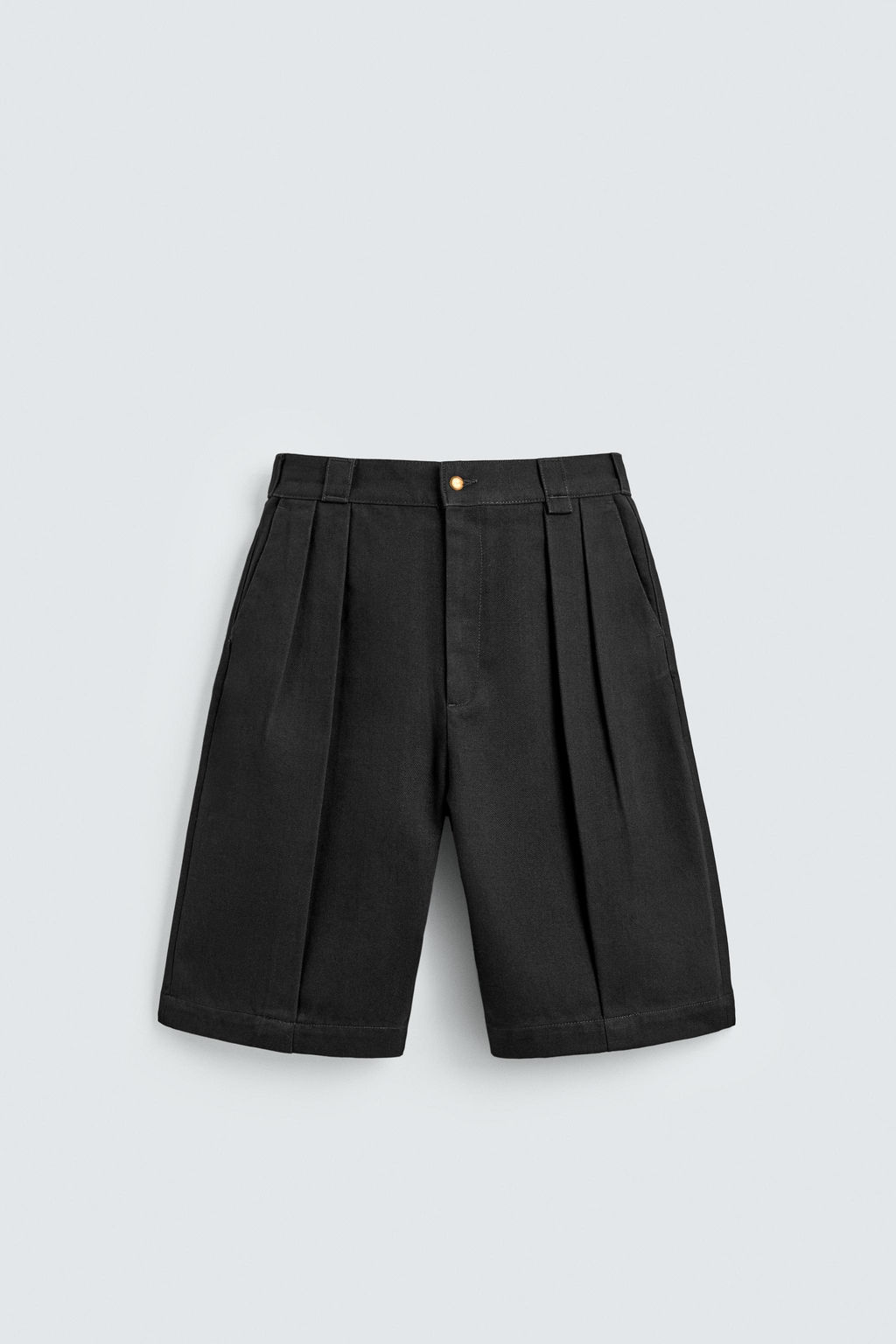 BERMUDA RELAXED FIT PLIEGUES / Negro - Zara фото 6