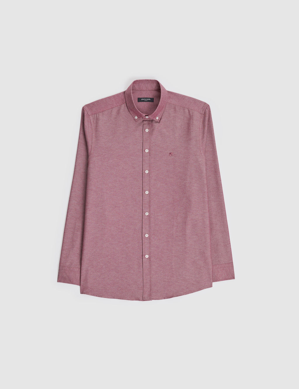 Bordo Oxford Slim Fit Kolay _t_lenebilir G_mlek