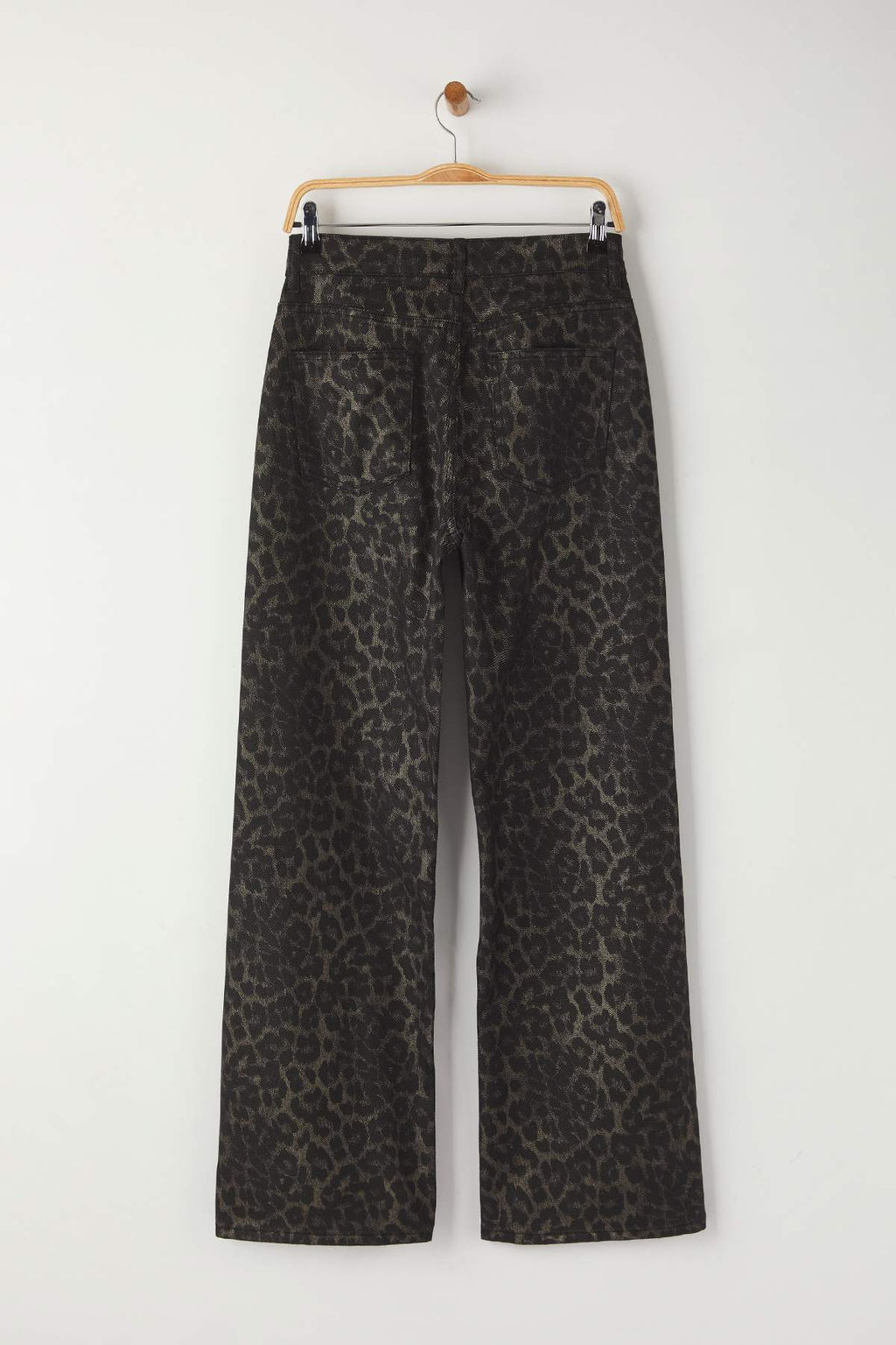 Cok Renkli Leopar Desenli Yuksek Bel Wide Leg Genis Paca Jeans TWOAW26JE00154 - Trendyolmilla фото 6
