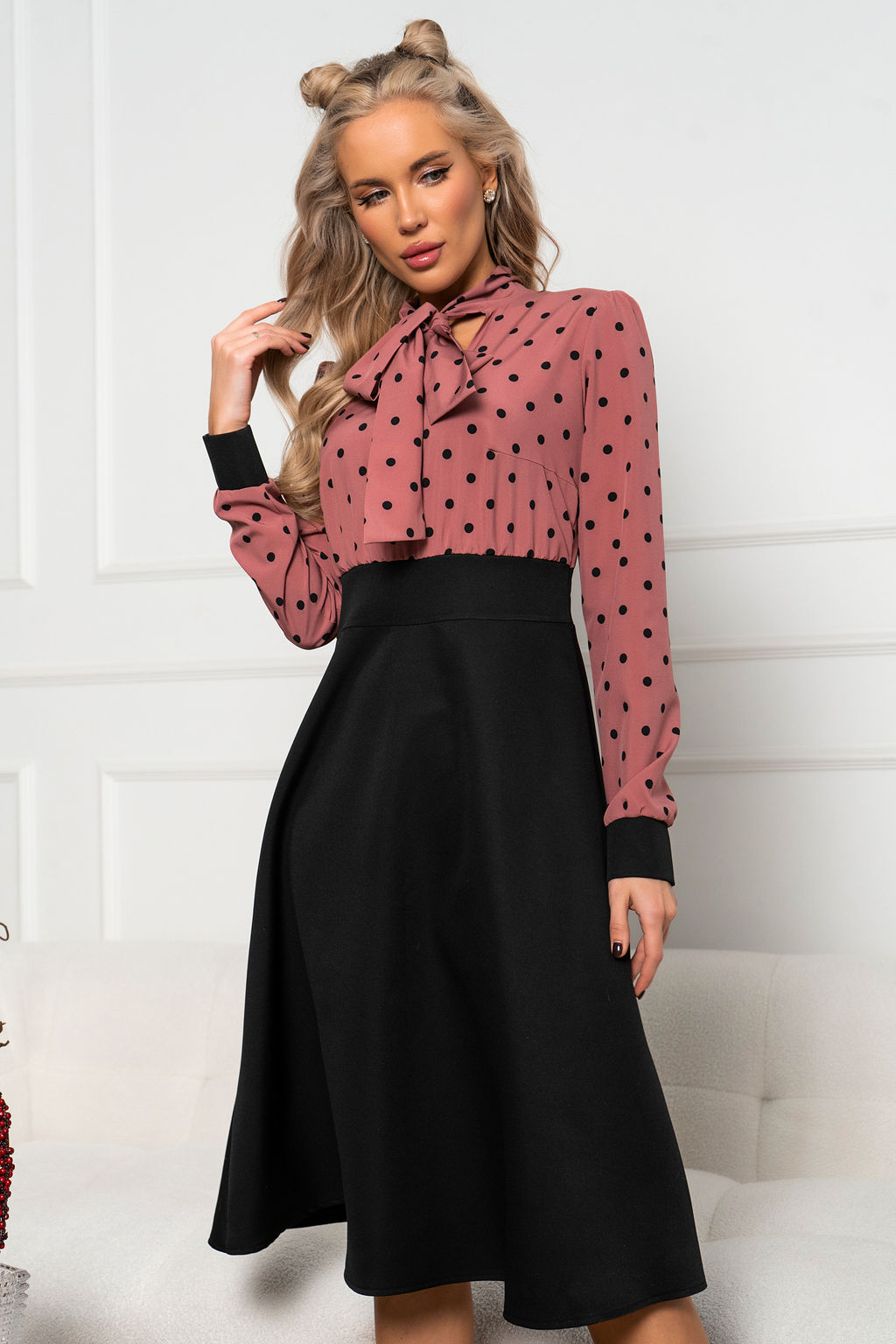 Платье Open Style 6596 брусничный