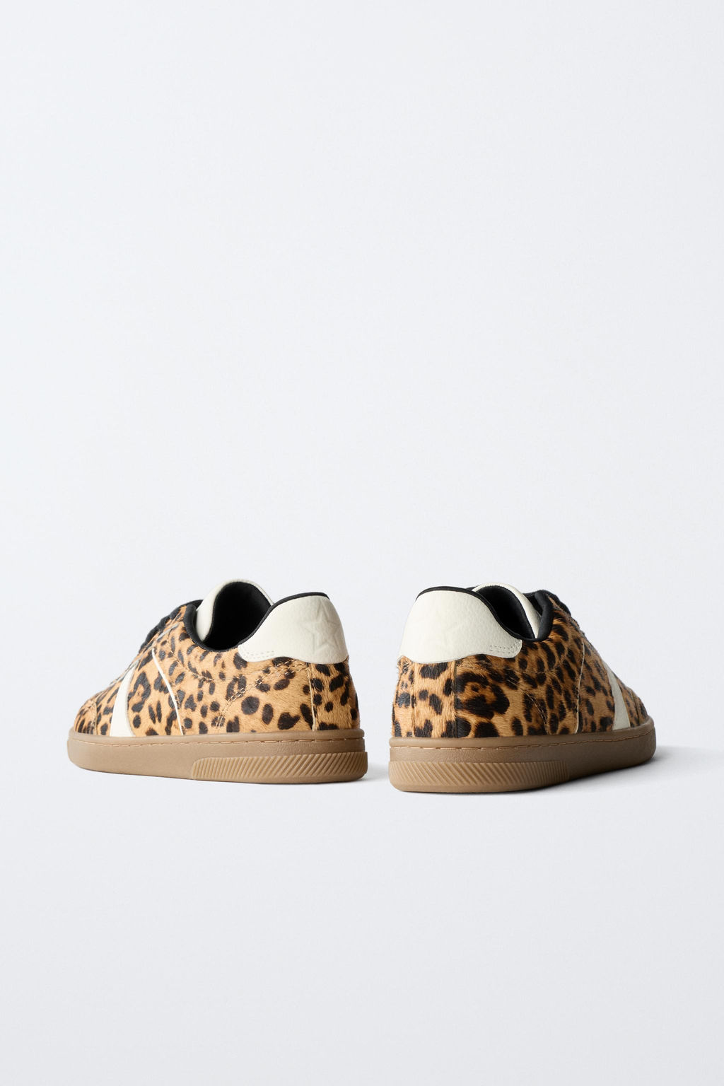 LEOPARD PRINT LEATHER SNEAKERS - Zara фото 6