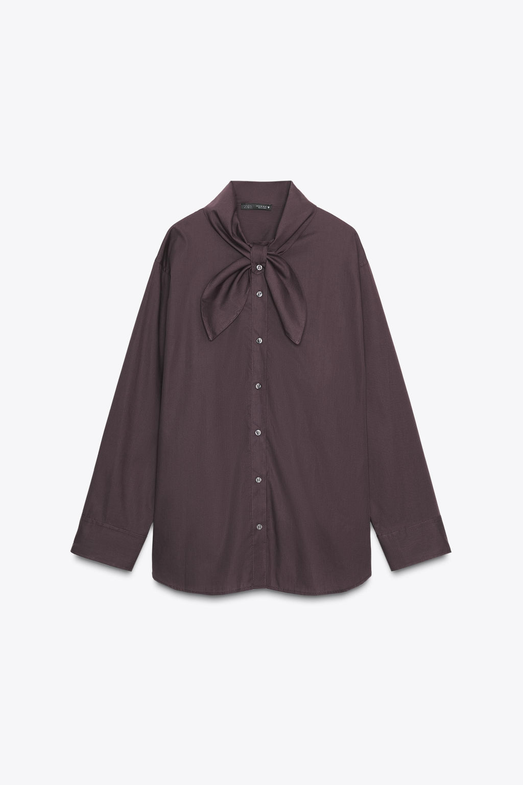 POPLIN NECKERCHIEF SHIRT - Zara фото 8