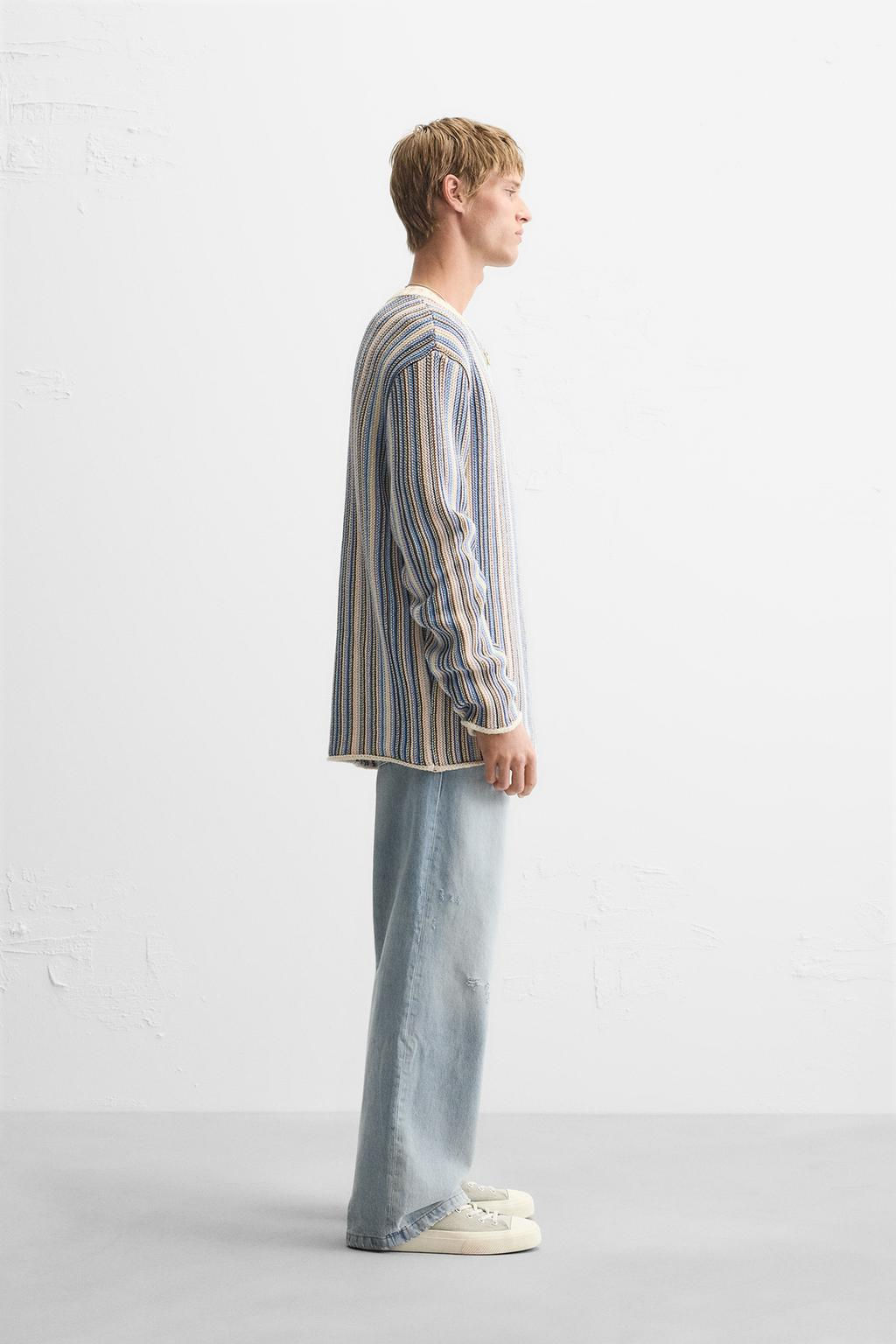 STRIPED JACQUARD SWEATER - Zara фото 4