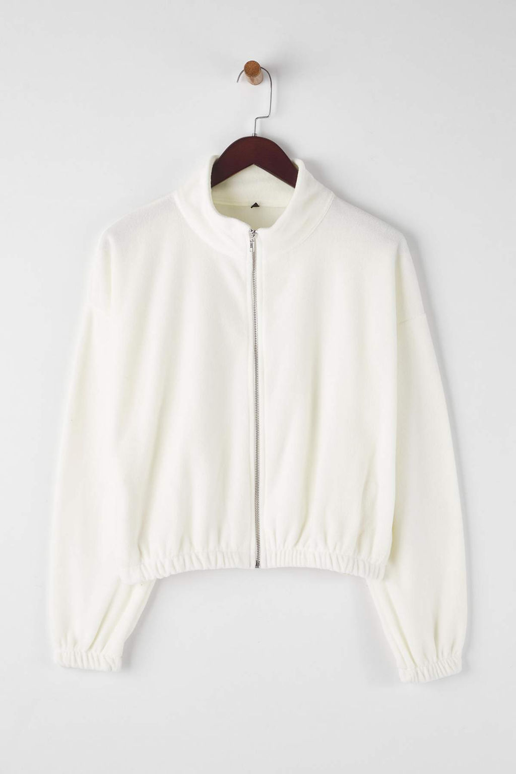Ekru Polar Fermuarl? Oversize/Genis Kal?p Kal?n Orme Sweatshirt TWOAW26SW00057