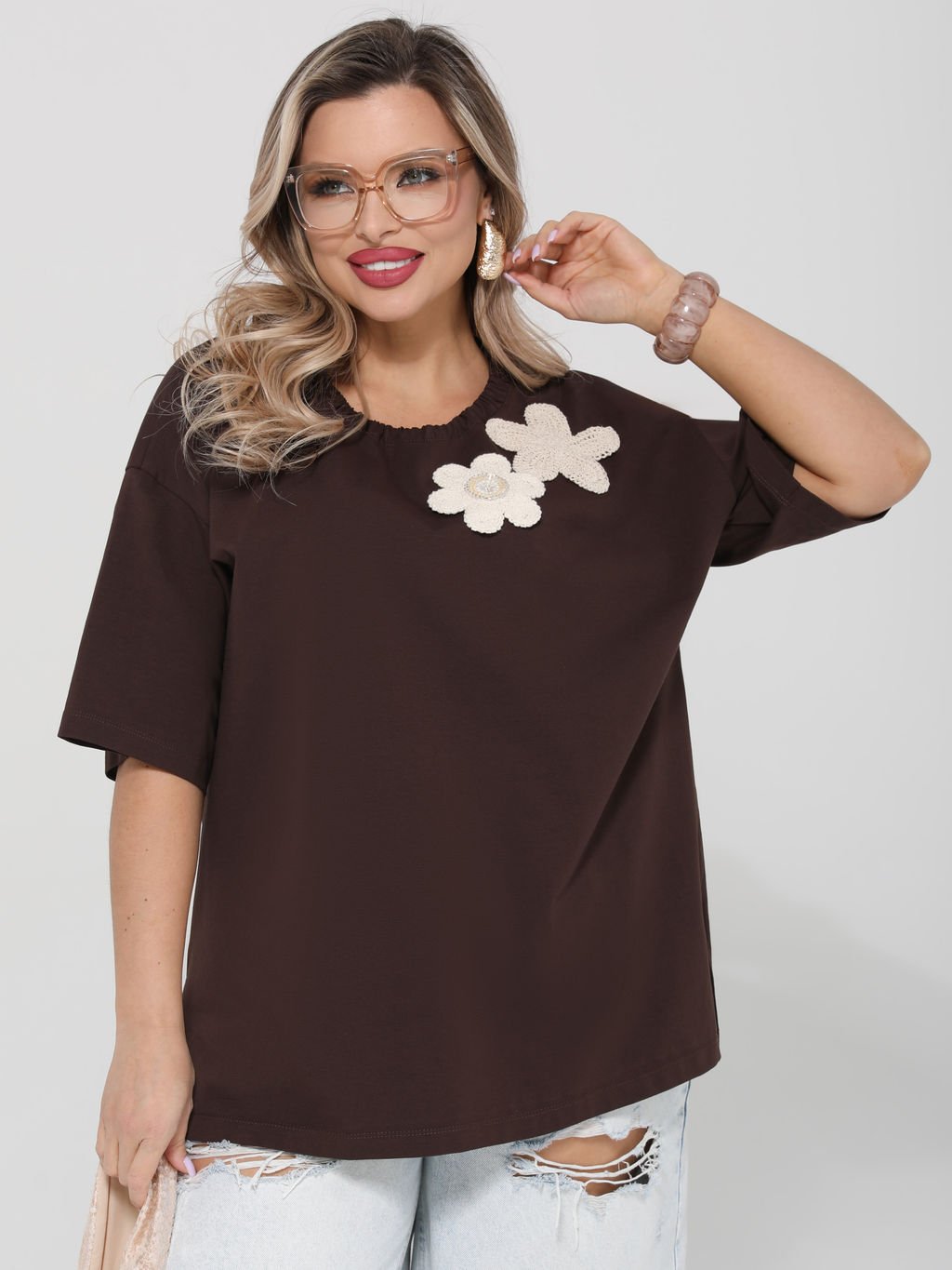 Футболка 95% хлопок, 5% эластан - Dora фото 32