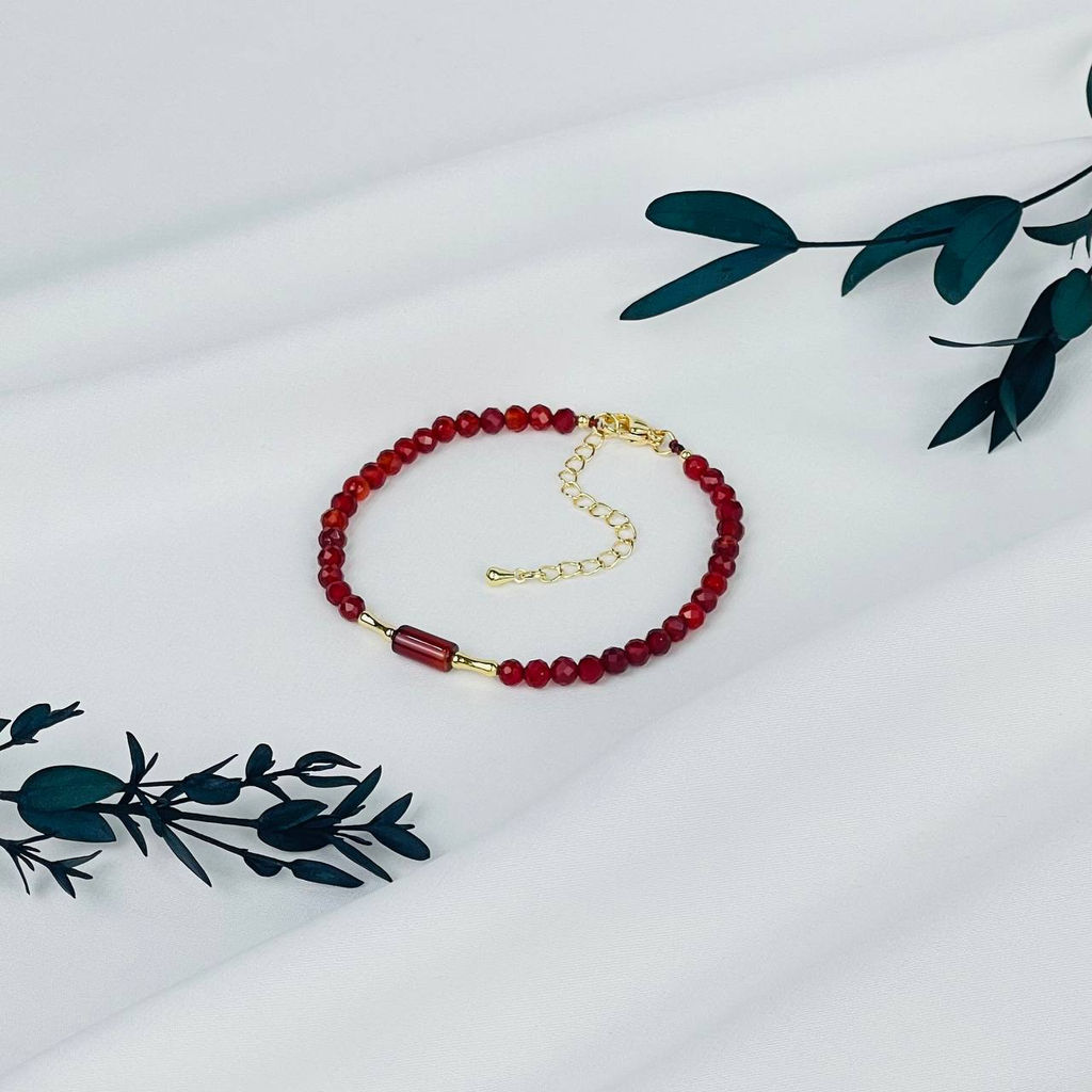 Браслет из Сердолика 17,5 см + - Радуга самоцветов фото 2