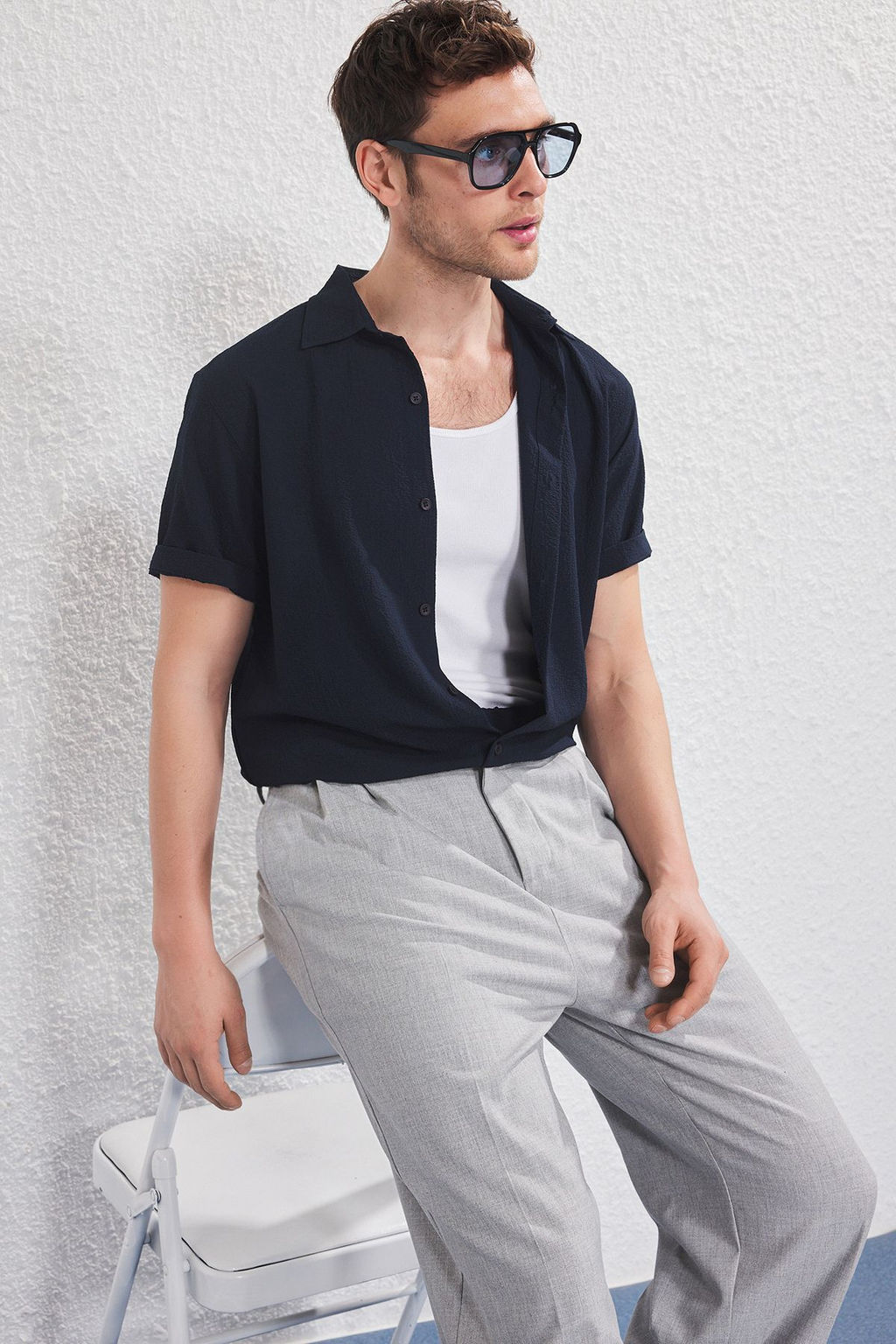 TRENDYOL MAN Lacivert Regular Erkek Gomlek TMNSS25GO00076 - Trendyolmilla фото 16