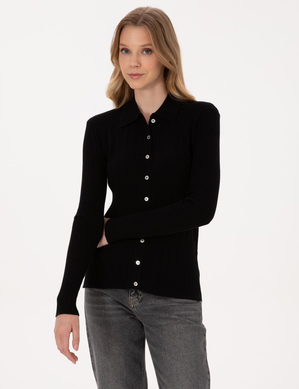 Siyah Slim Fit Triko H_rka - Pierre cardin фото 3