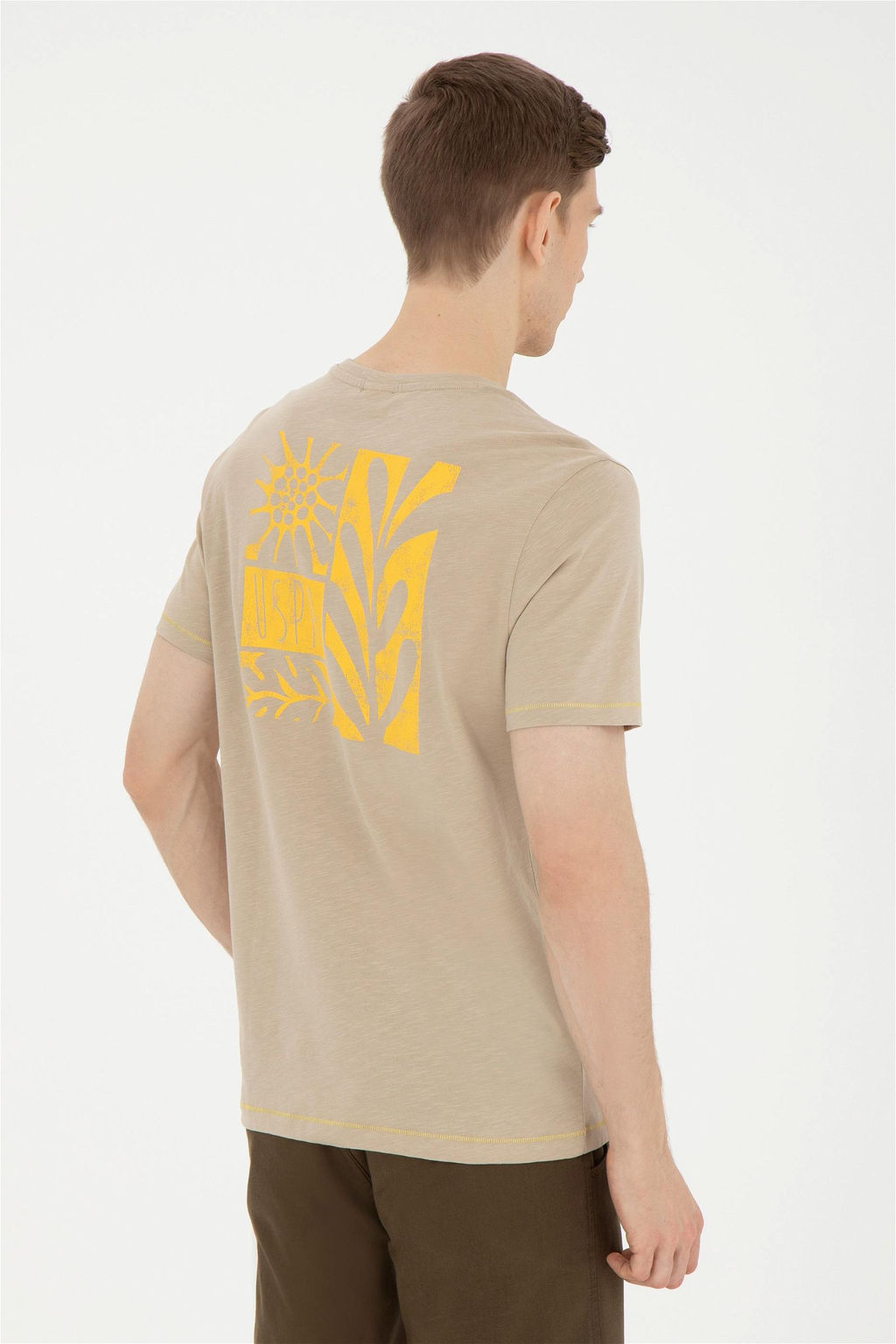 Мужская футболка светло-хаки - U.s. polo assn фото 5