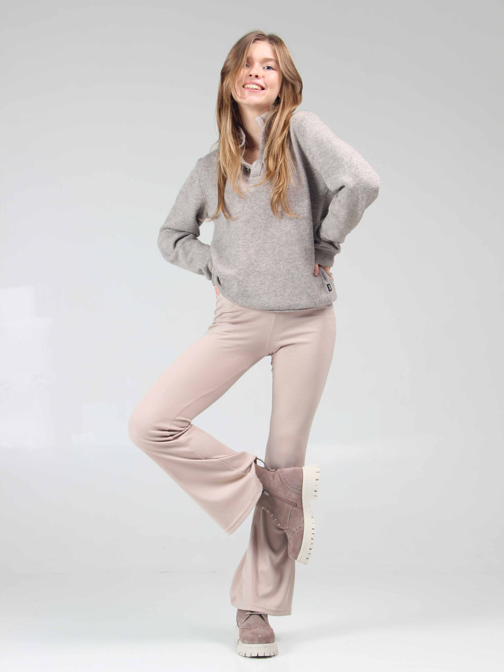 Ботинки 338.1541be. капучино замша/Байка