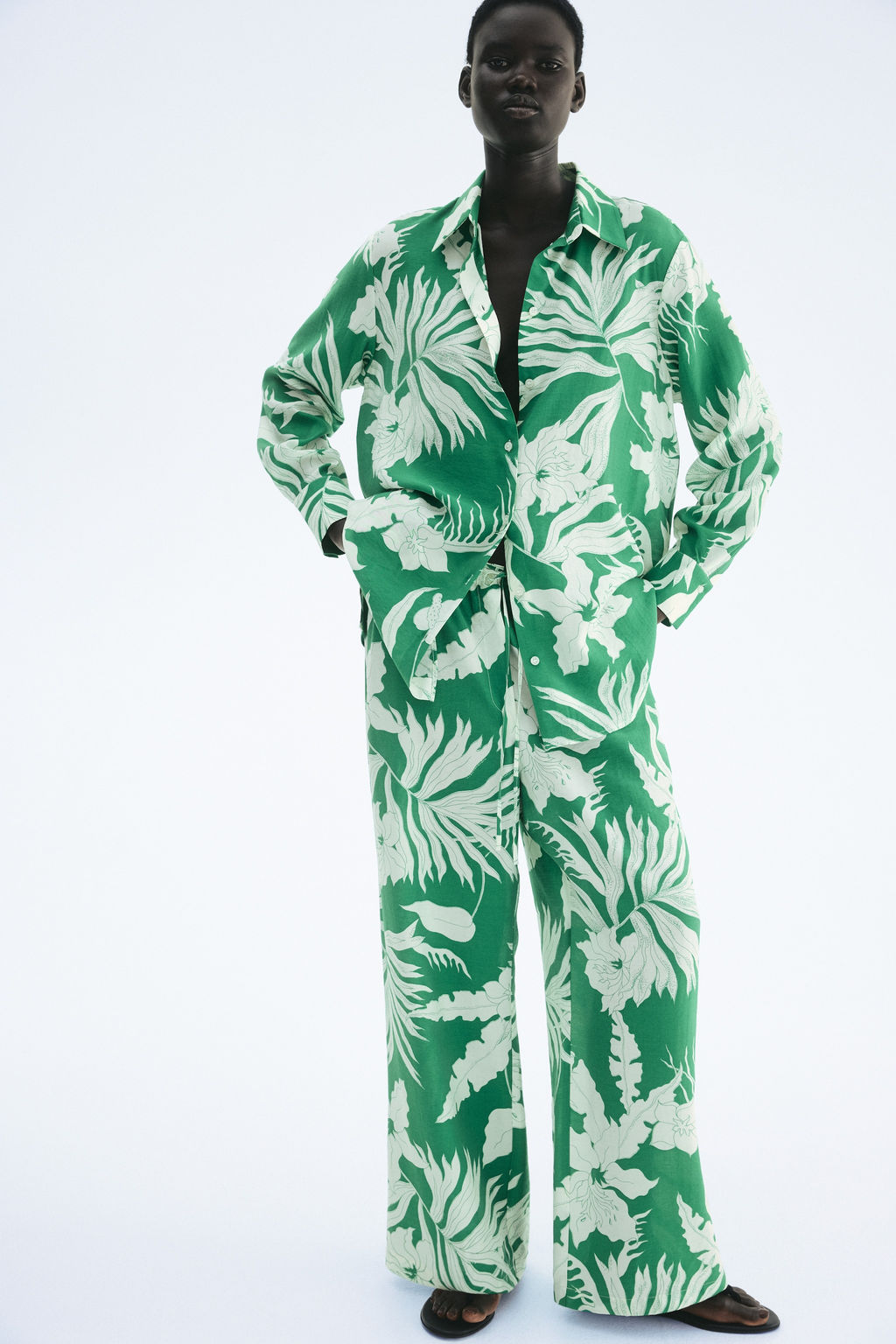 Camisa oversize estampada - H&m фото 5