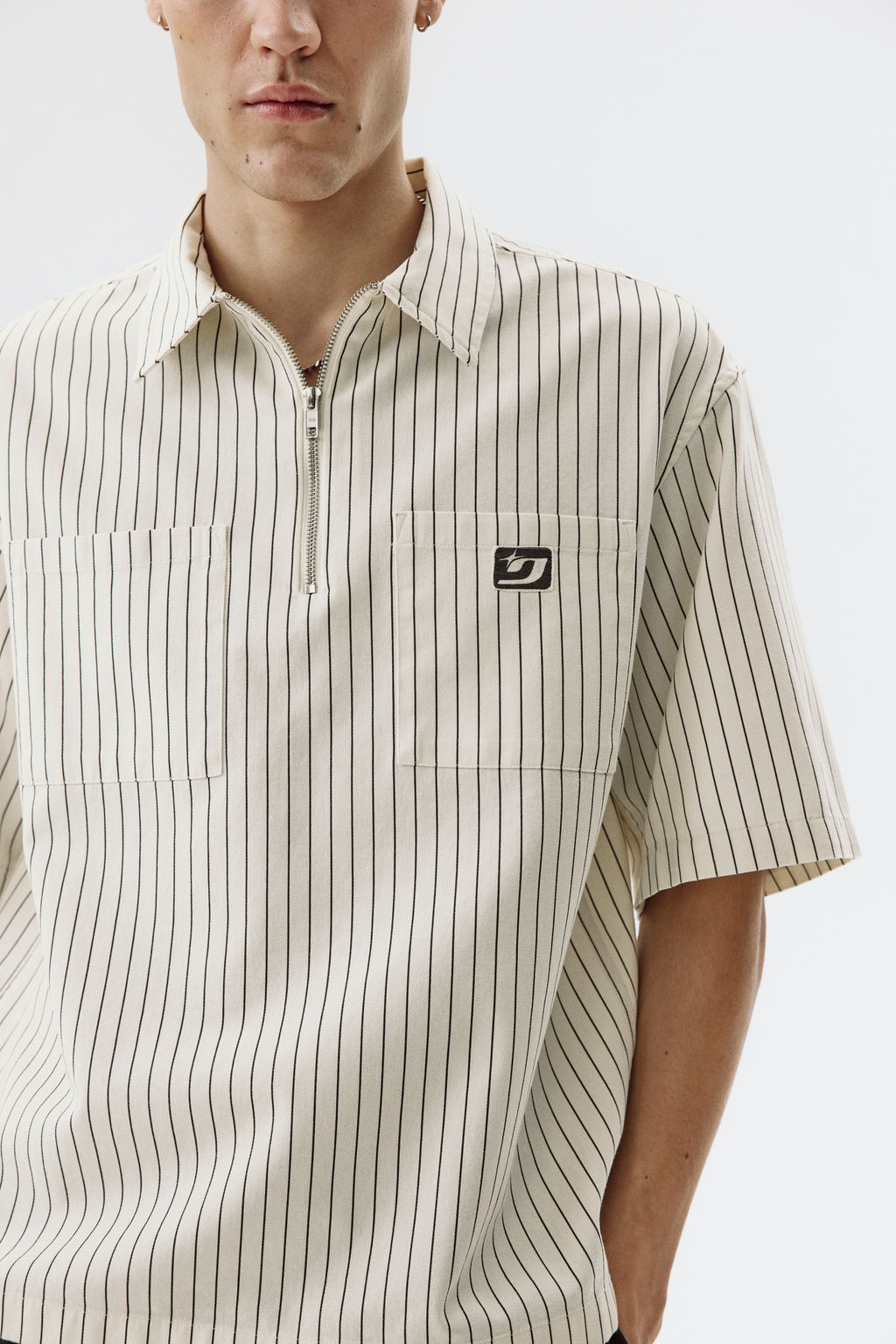 Camisa de sarga con media cremallera Relaxed Fit - H&m фото 5