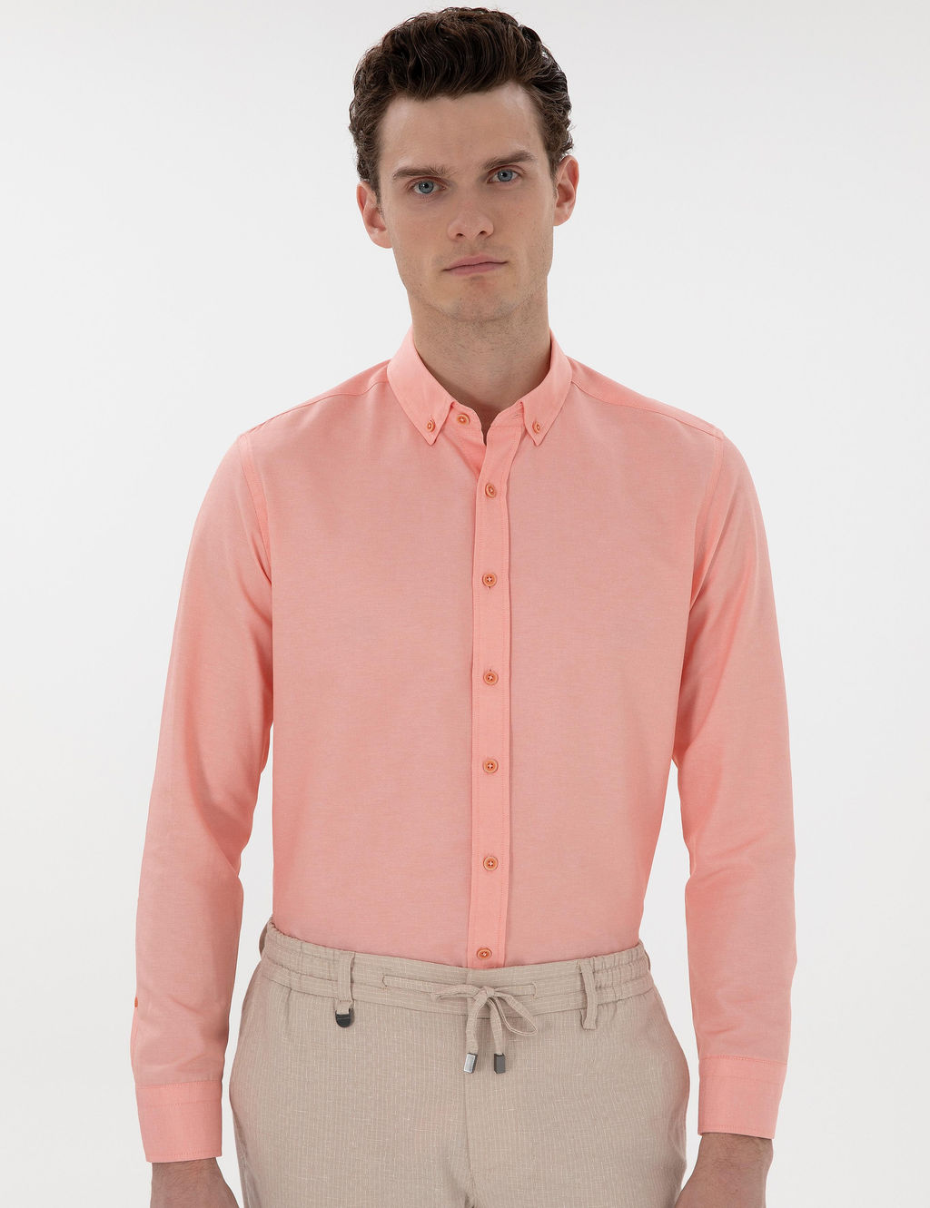 Рубашка Pierre Cardin Regular Fit розовая