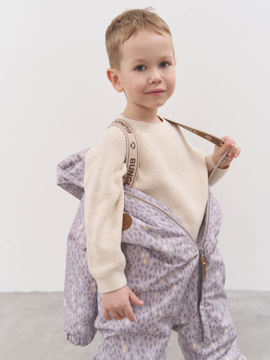 Комбинезон демисезонный мембранный Солнечные зайчики - серый 0+ - Bungly фото 9