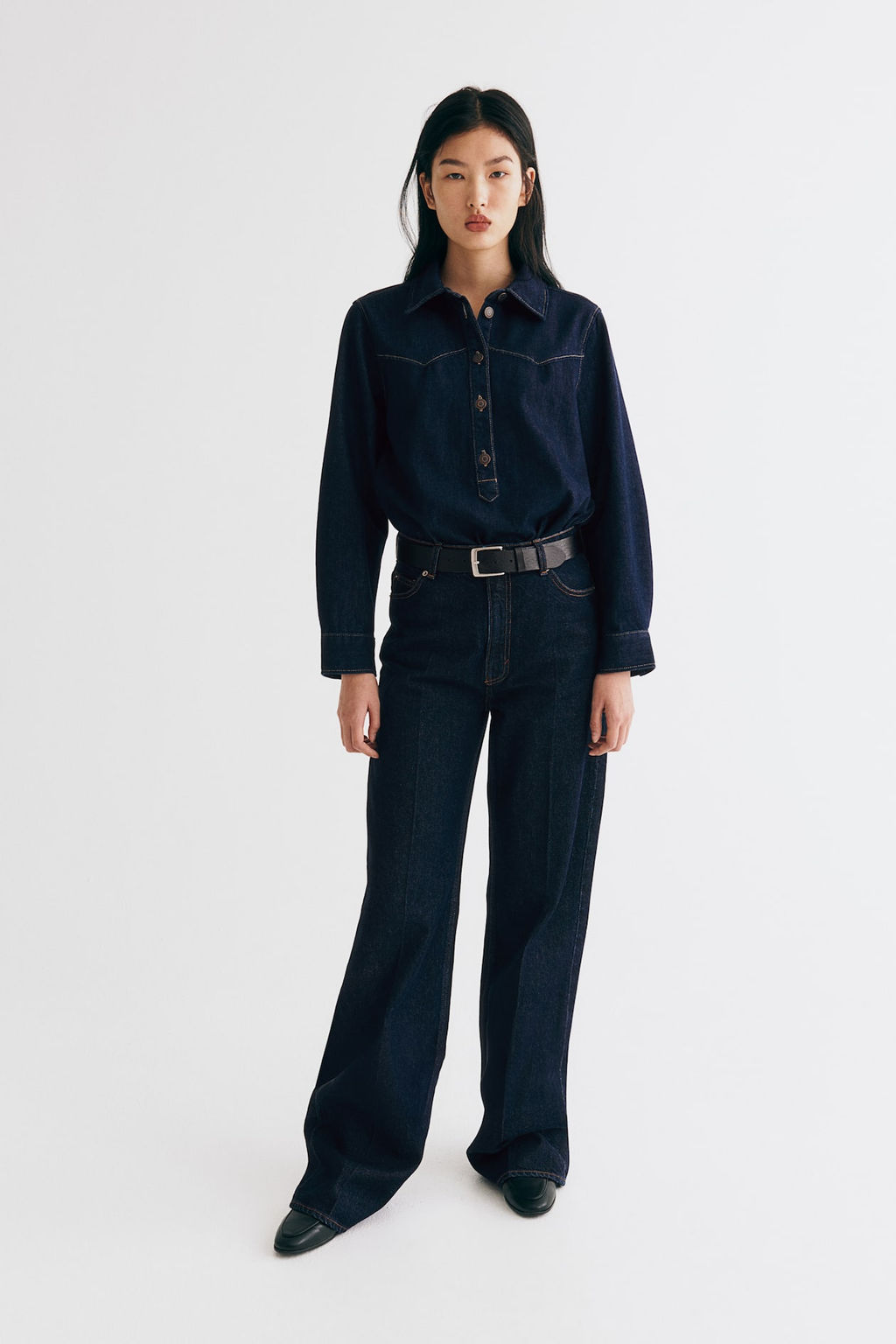 Camisa popover en denim - H&m фото 5