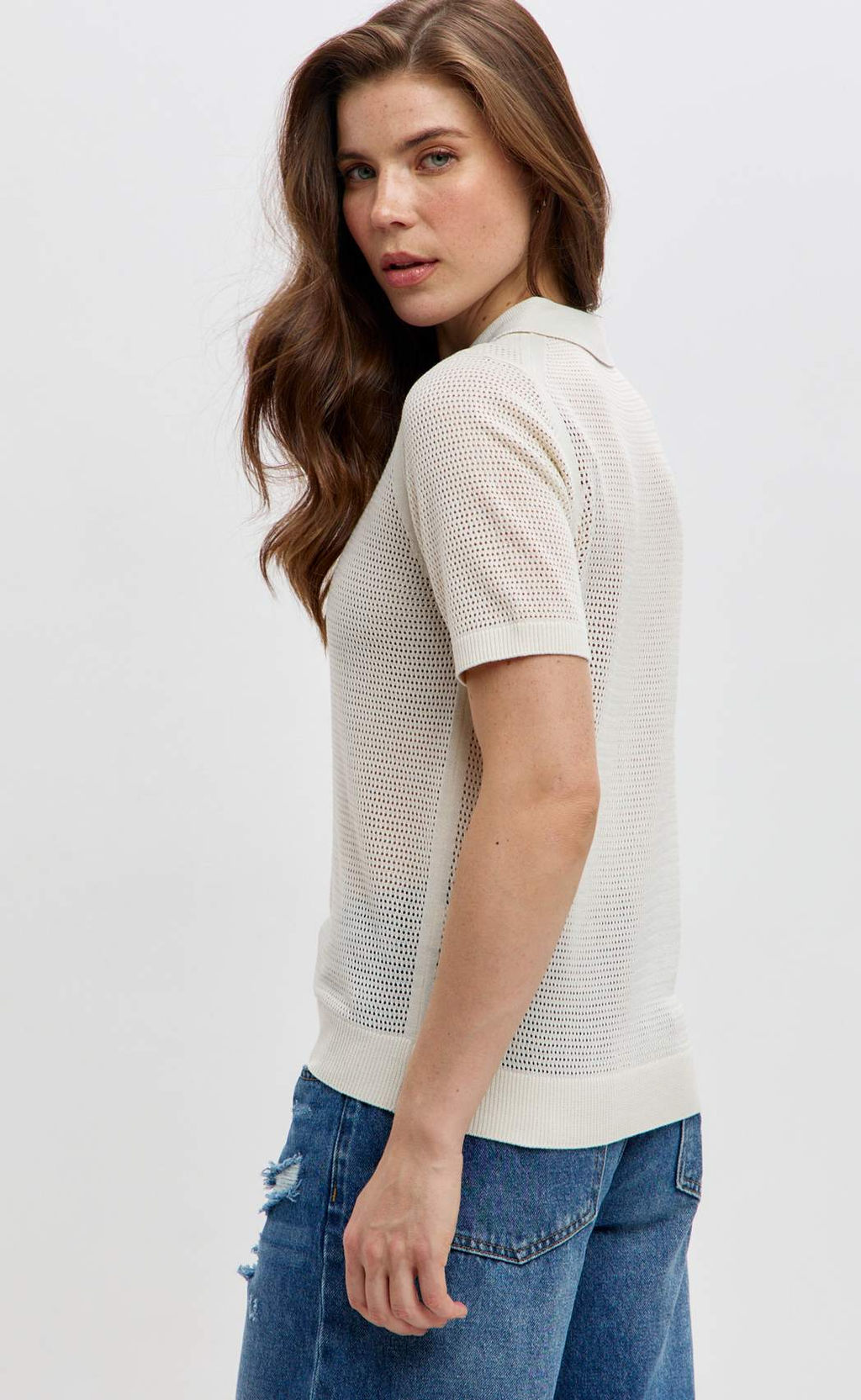 Джемпер Fine Joyce F612-1583 светло-бежевый хлопок фото 7