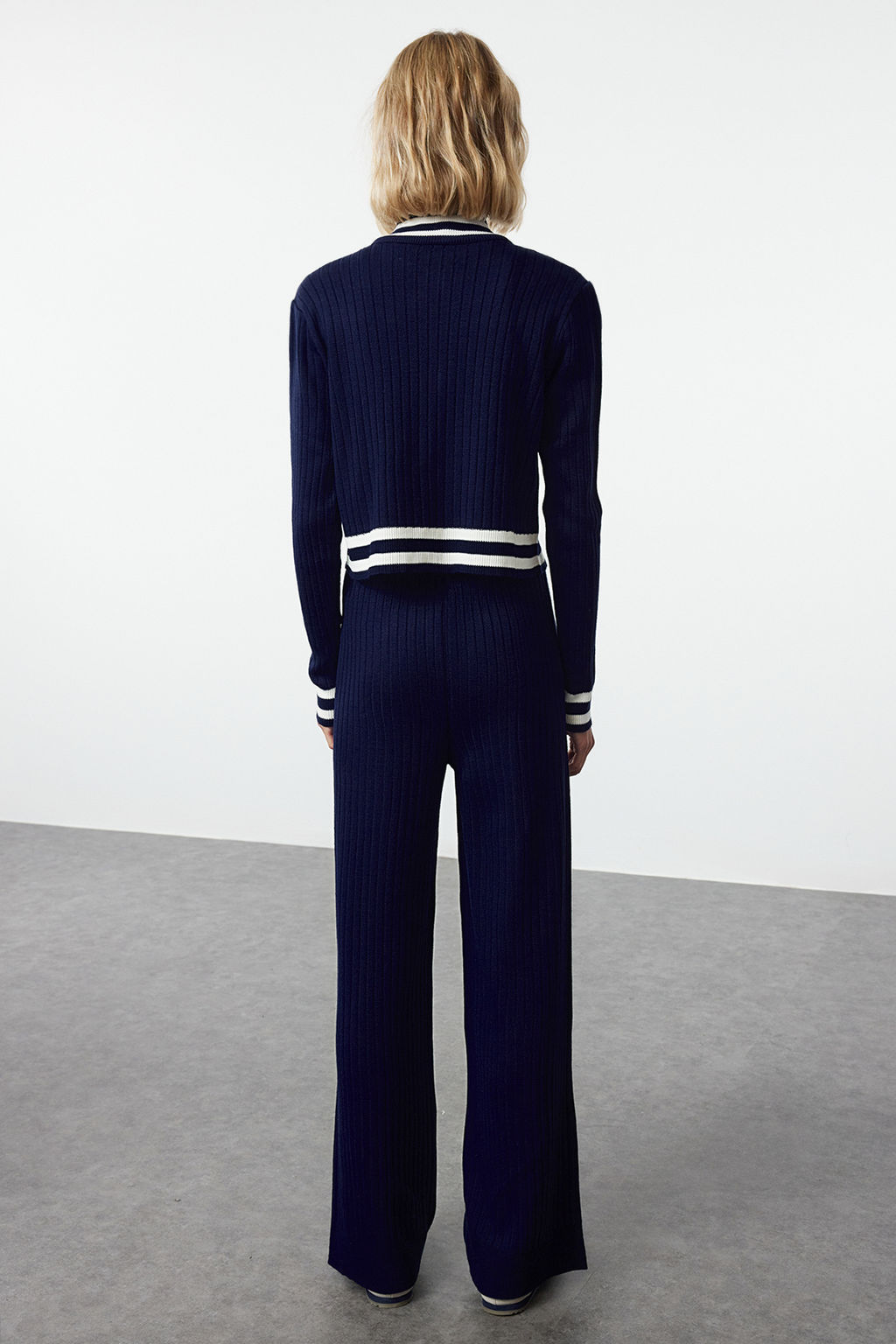 Koyu Lacivert Triko Alt-Ust Tak?m TWOAW25AU00058