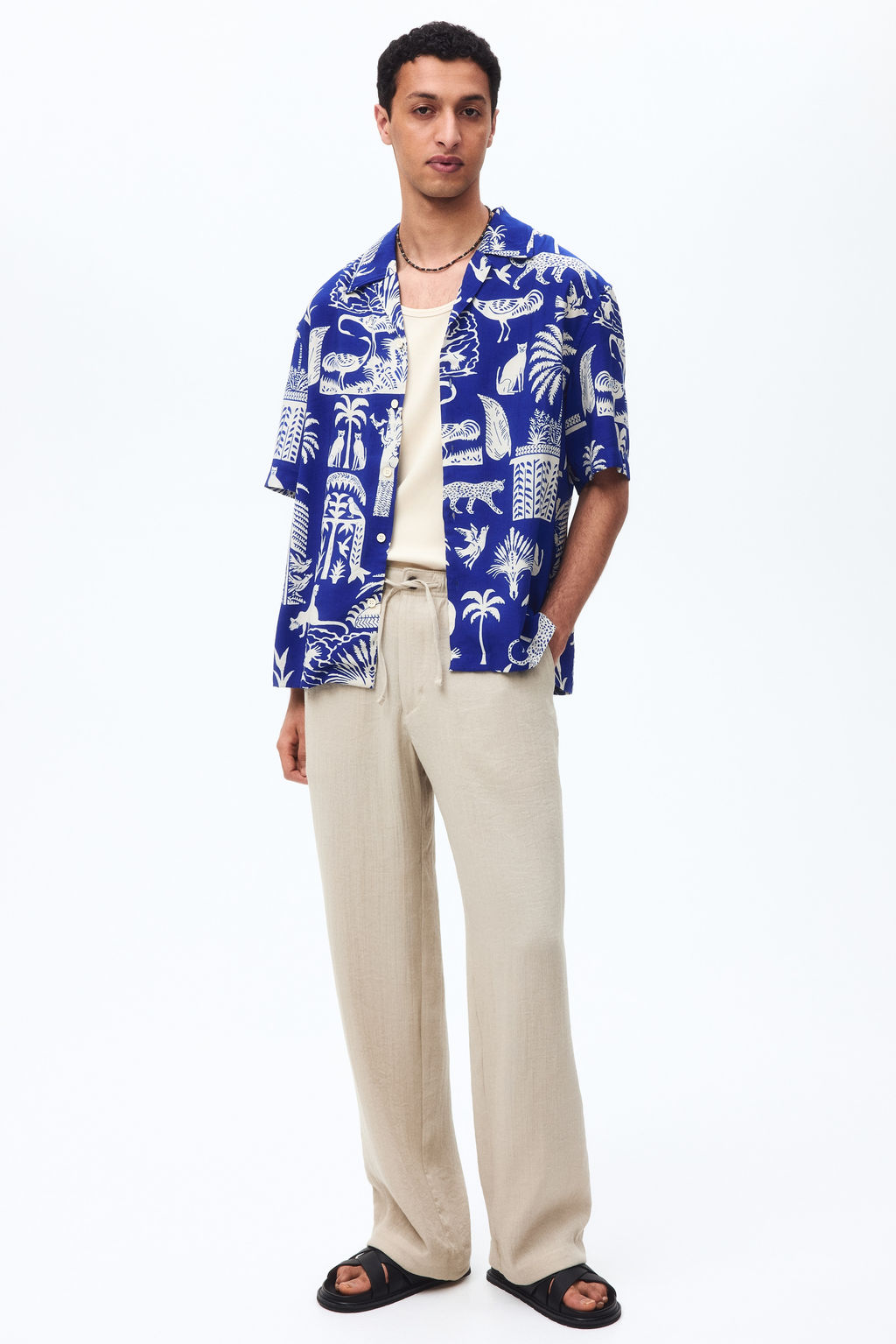 Camisa resort estampada Relaxed Fit - H&m фото 7