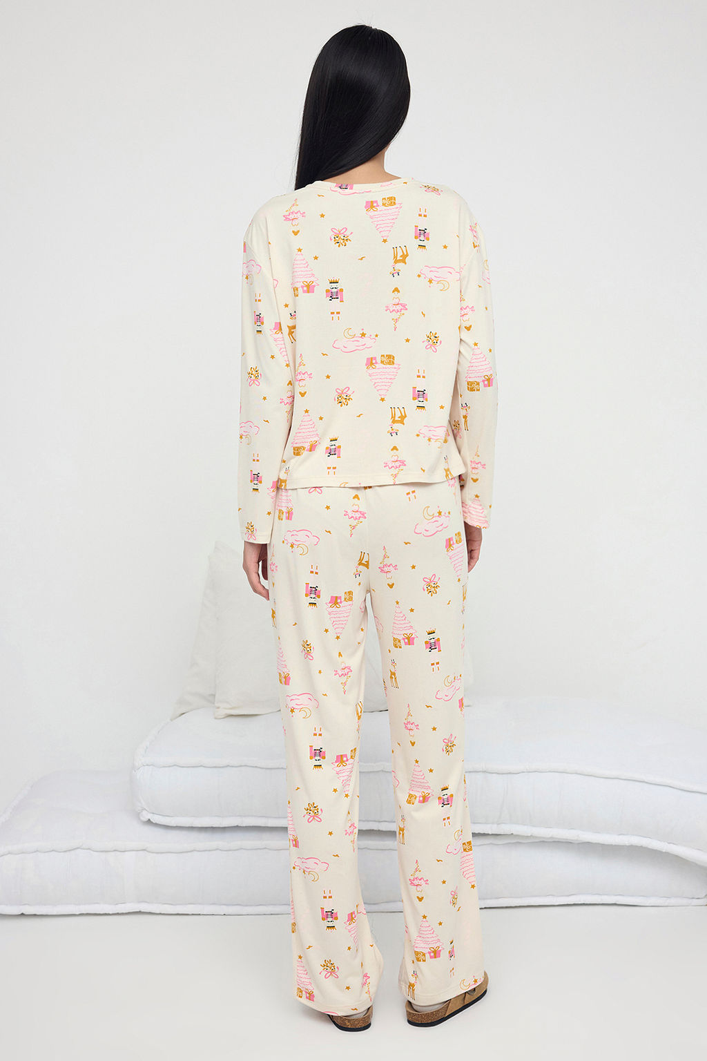 Ekru Y?lbas? Suprem Orme Pijama Tak?m? THMAW26PT00054 - Trendyolmilla фото 4