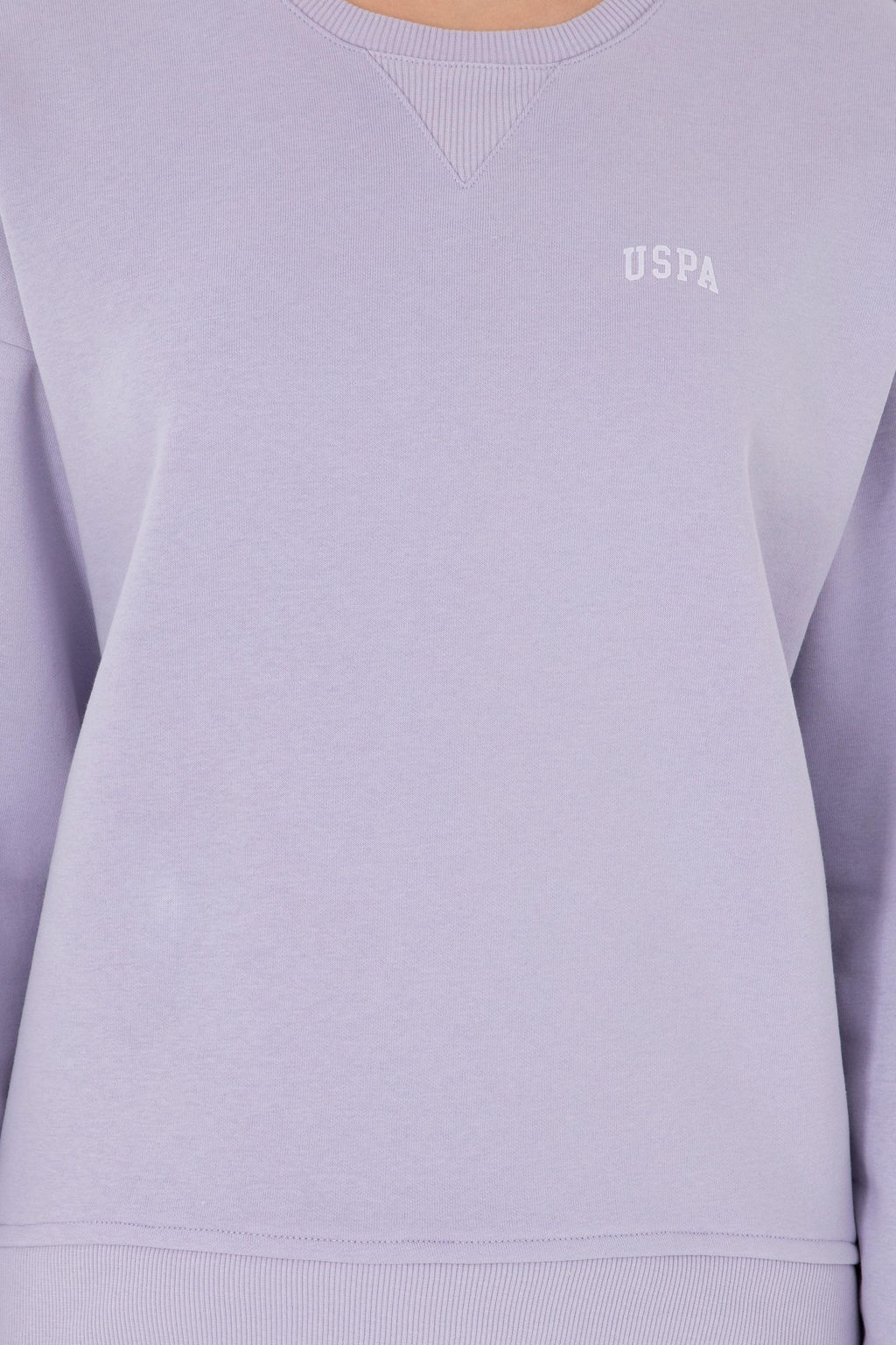 Женский сиреневый базовый свитшот с круглым вырезом - U.s. polo assn фото 13