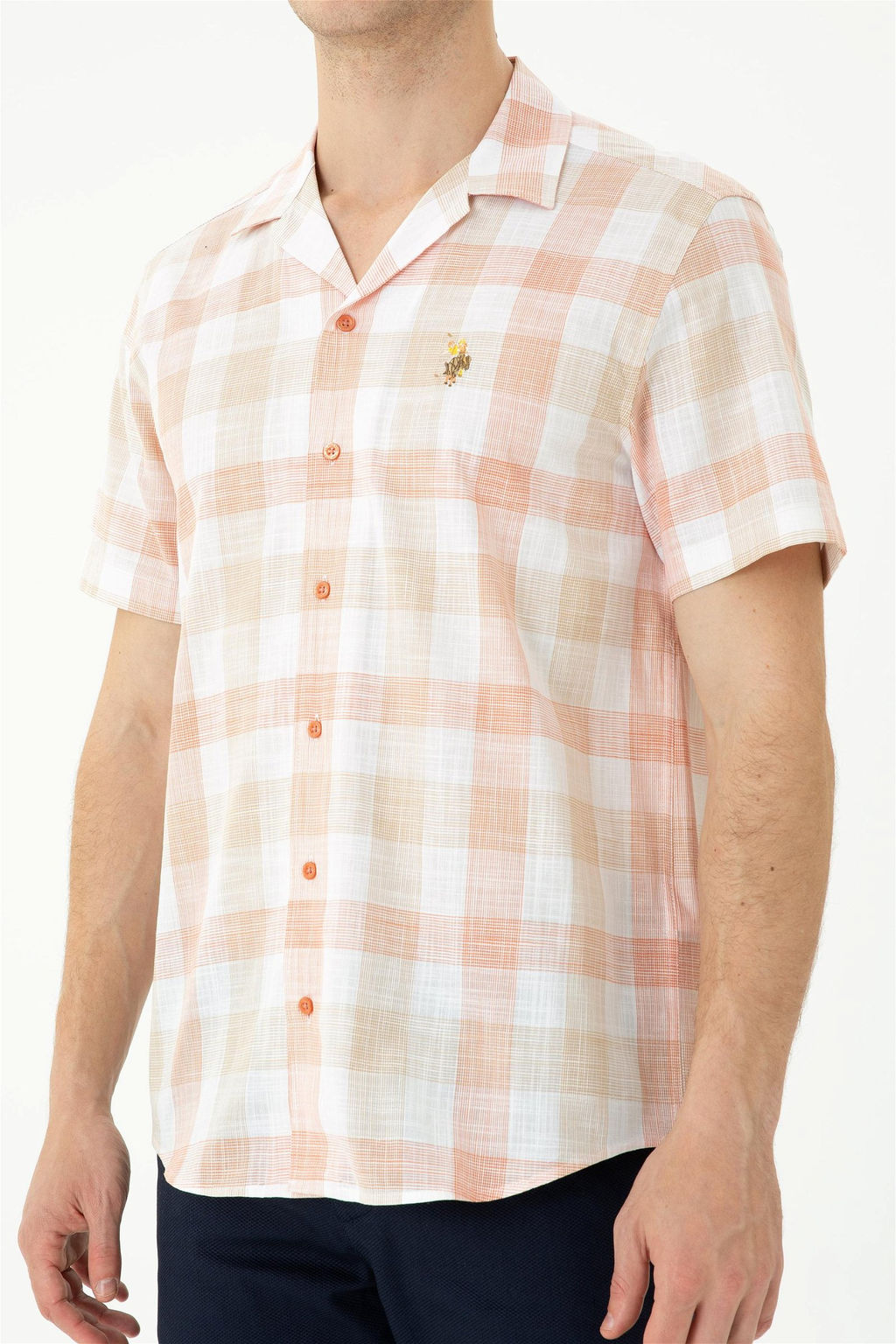 U. S. Polo Assn Мужская рубашка с коротким рукавом в плитку - U.s. polo assn фото 13