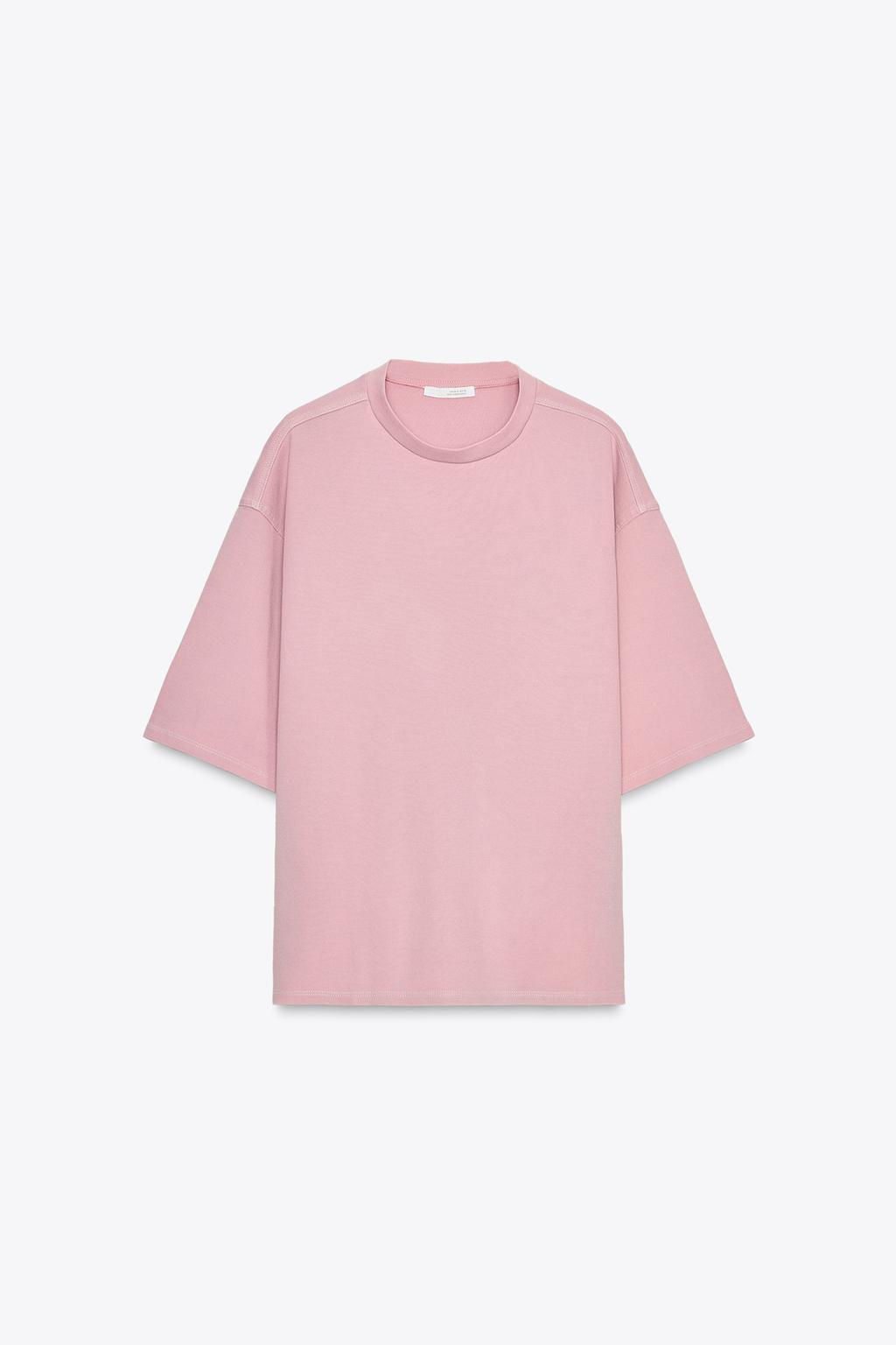 WASHED EFFECT INTERLOCK T-SHIRT - Zara фото 18