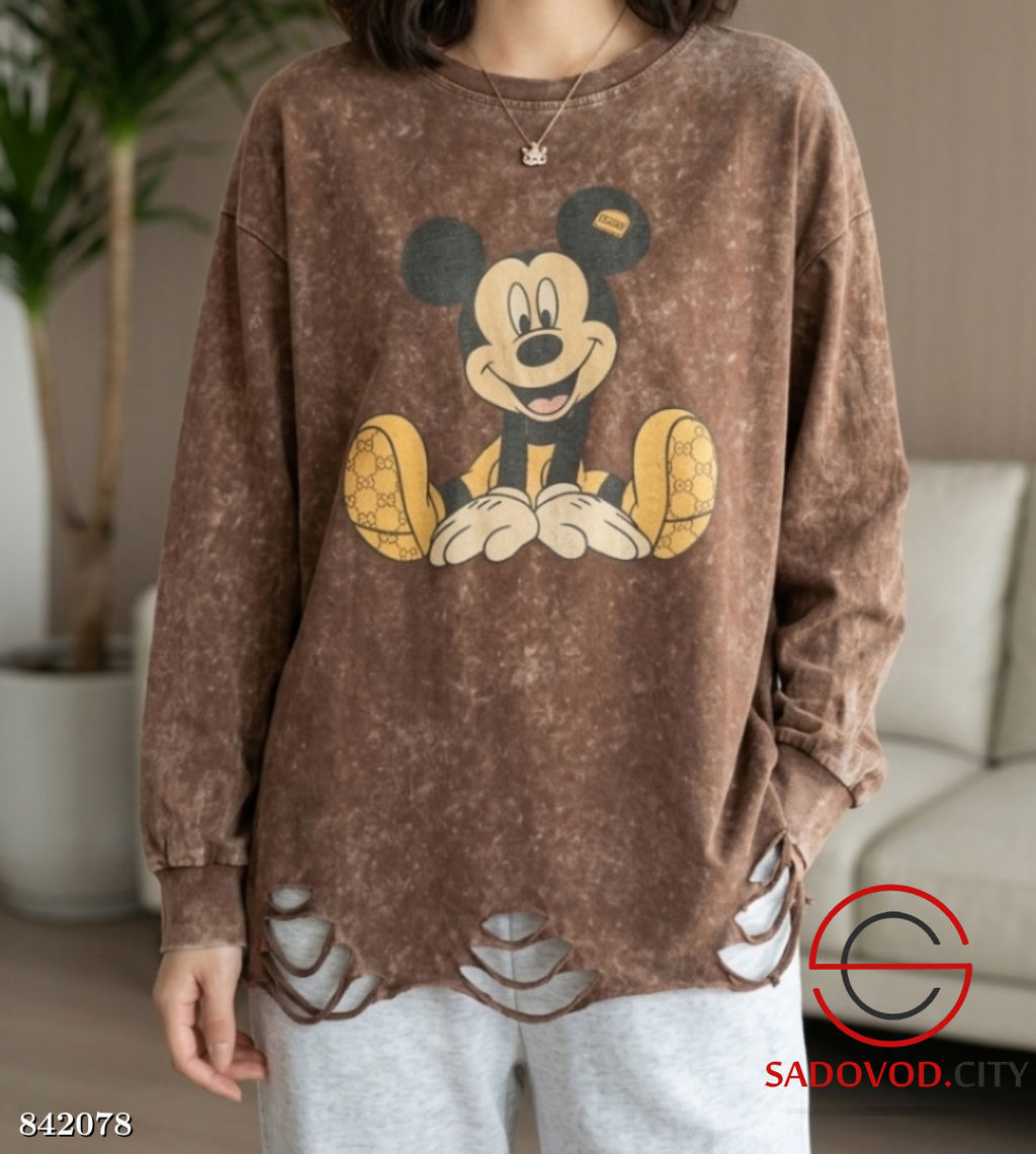 Кофта женская с рваным эффектом