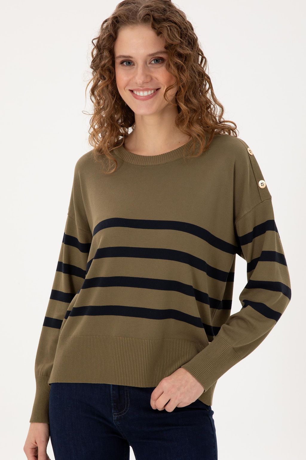 Женский свитер цвета хаки Неожиданная скидка в корзине - U.s. polo assn фото 3