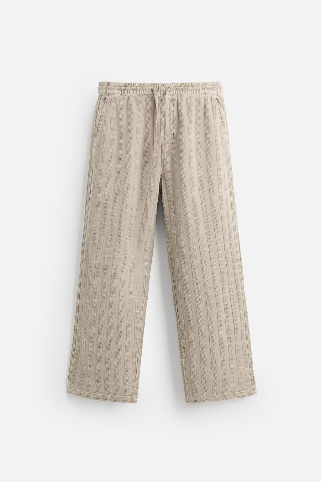 RELAXED FIT JACQUARD TROUSERS - Zara фото 27