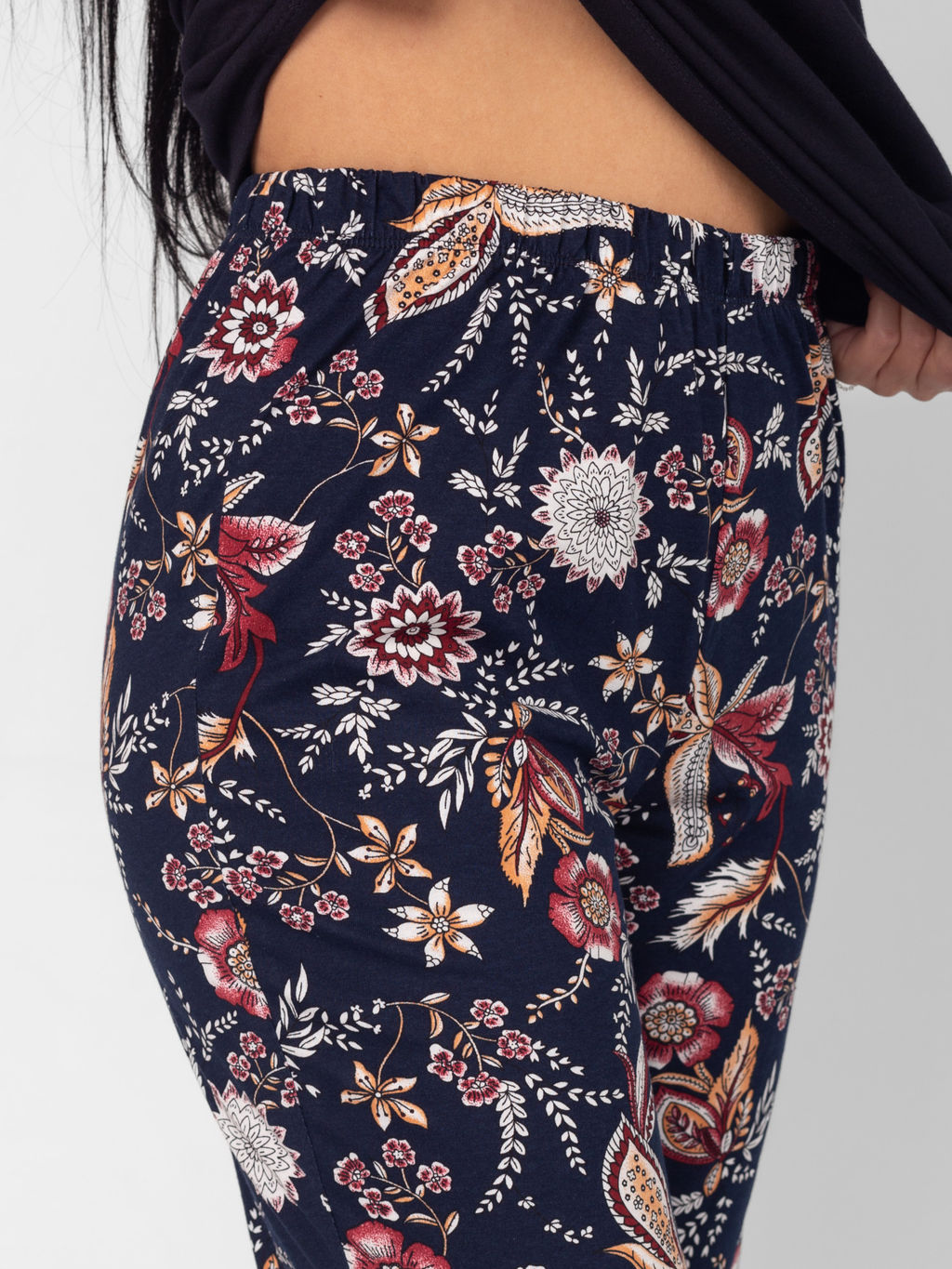 Пижама женская кулирка с брюками "ФИБИ" ЧЕРНИЛО