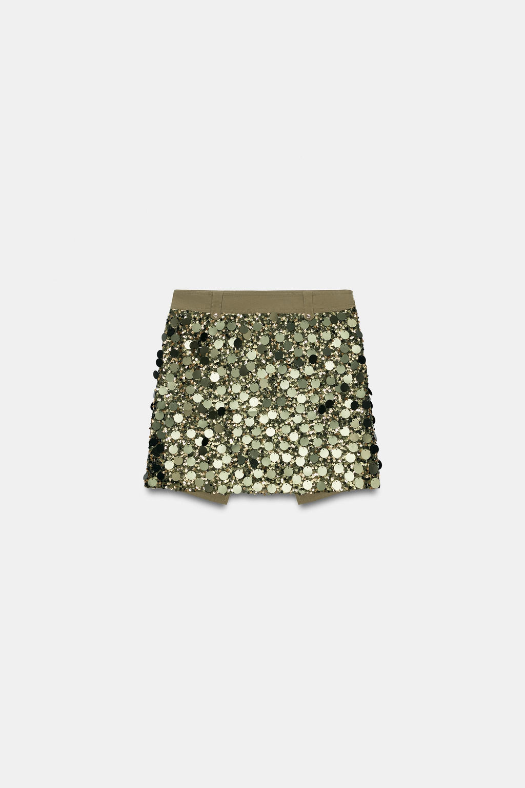FALDA MINI LENTEJUELAS / Verde - Zara фото 7