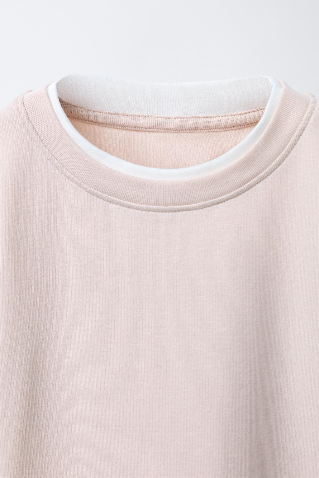 CAMISETA DOBLE CON MODAL / Crudo - Zara фото 3