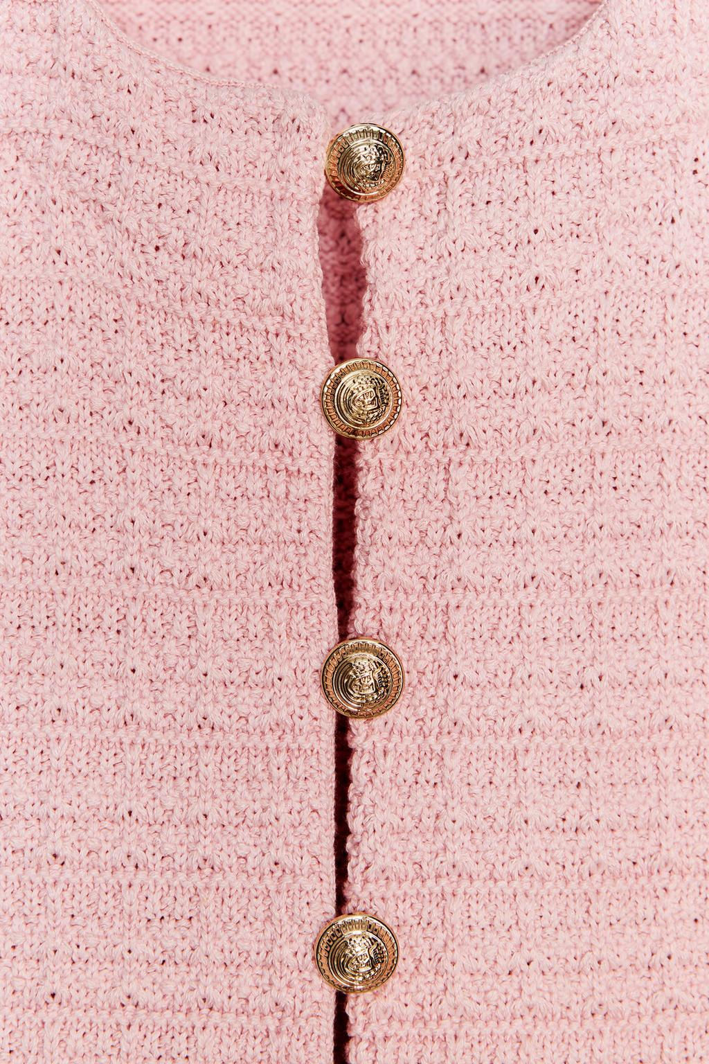 RUFFLED KNIT CARDIGAN - Zara фото 6