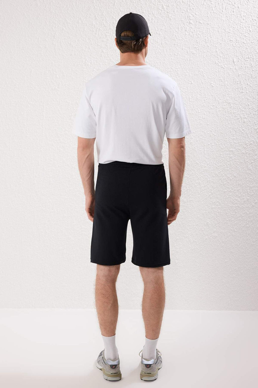 TRENDYOL MAN Gri Melanj-Siyah 2li Paket Regular/Normal Kesim Dikis Detayl? Kal?n Sort TMNSS25SR00053 - Trendyolmilla фото 3