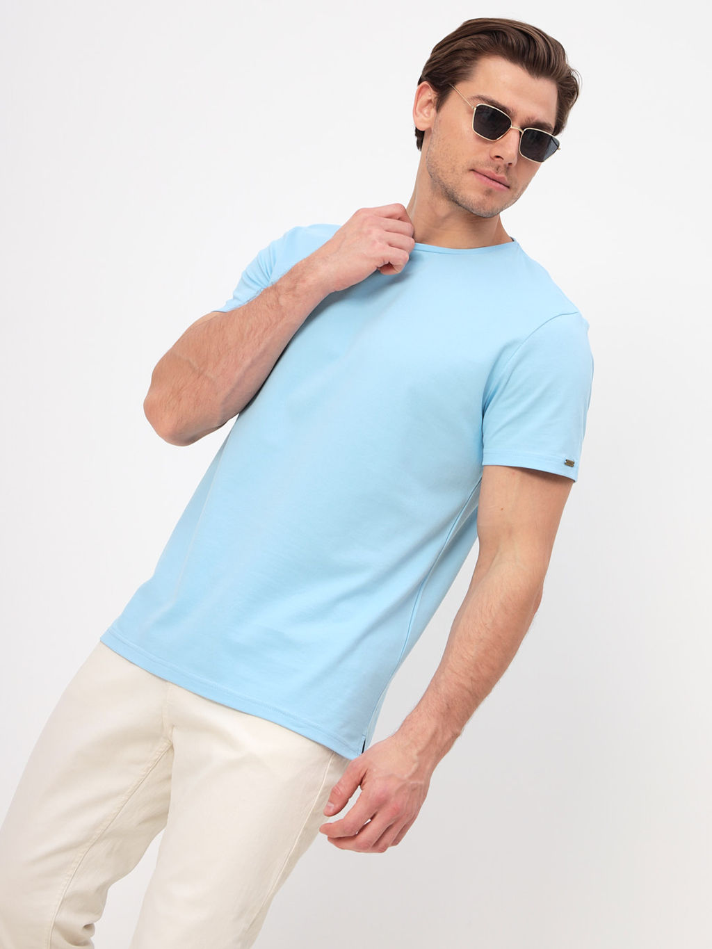 Футболка мужская короткий рукав GREG G145-PO4T-SA201 (голубой)  фото 6