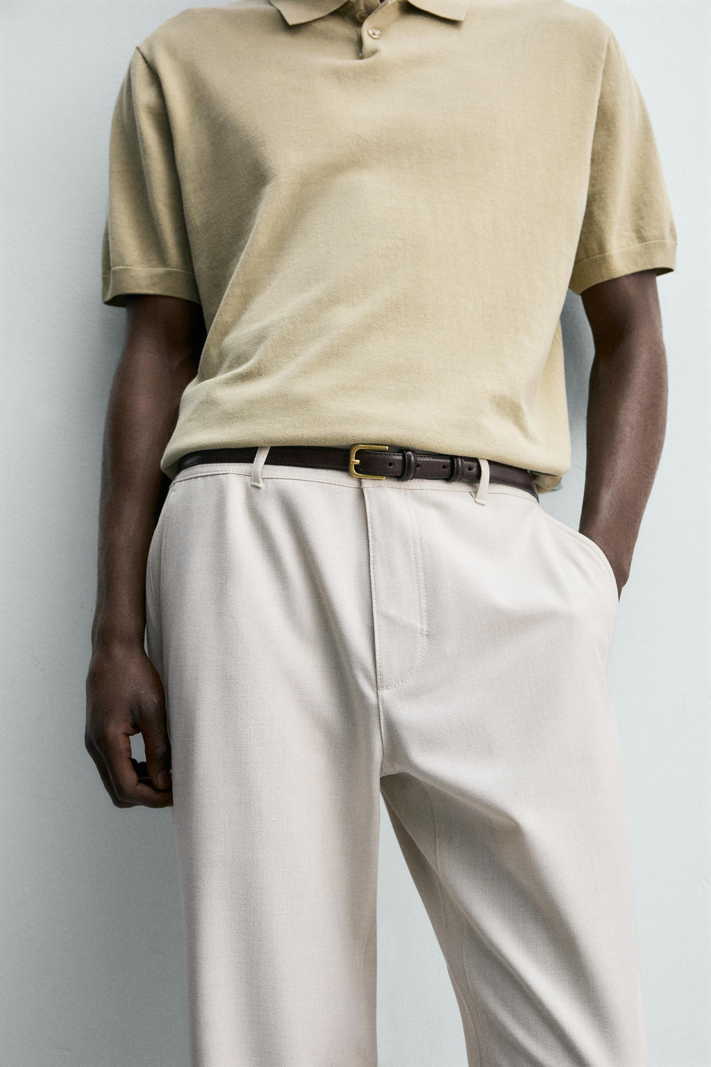 PANTAL?N CHINO ESTRUCTURA CONFORT / Beige claro - Zara фото 5