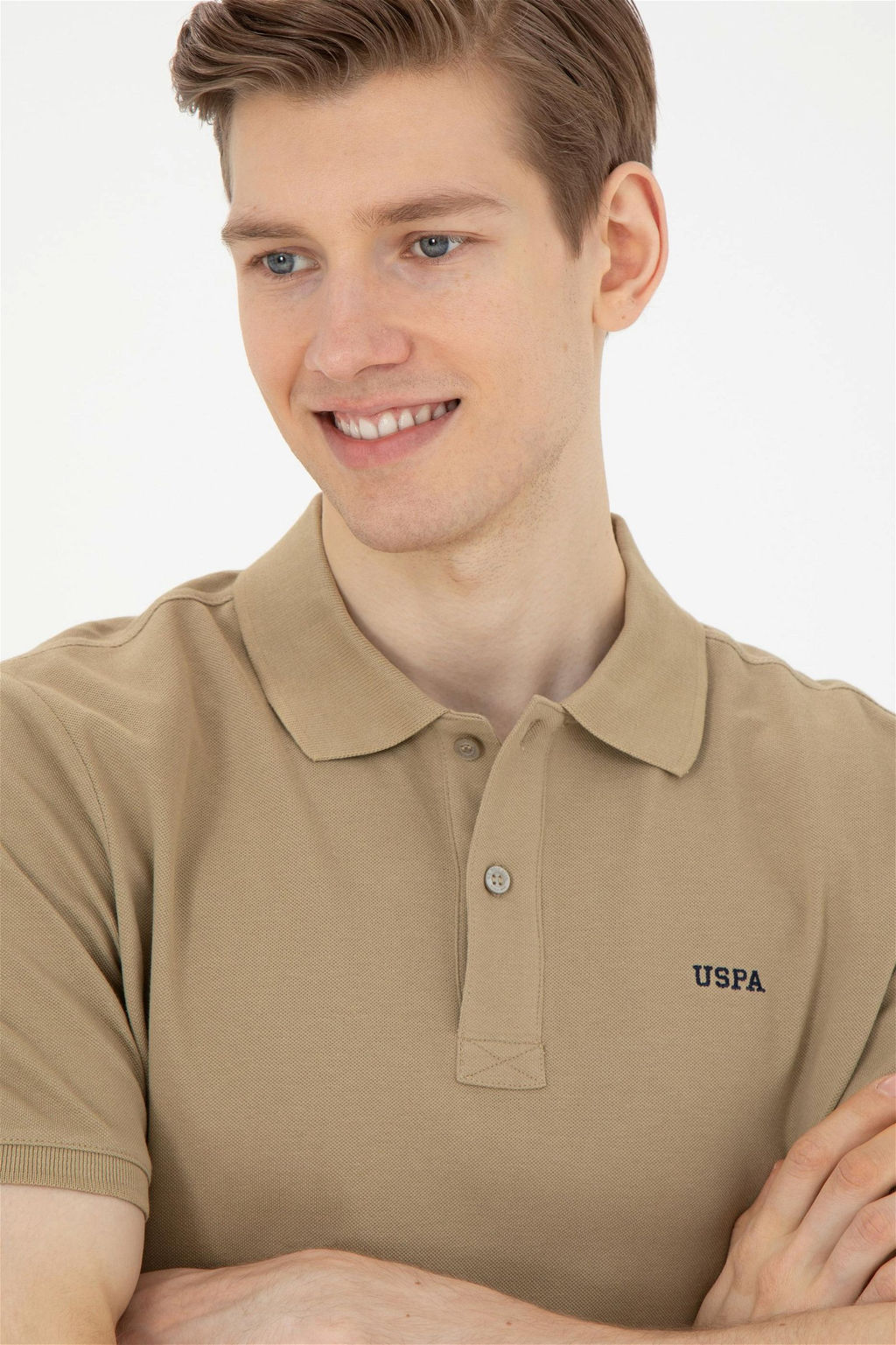 Мужская базовая футболка цвета хаки - U.s. polo assn фото 2