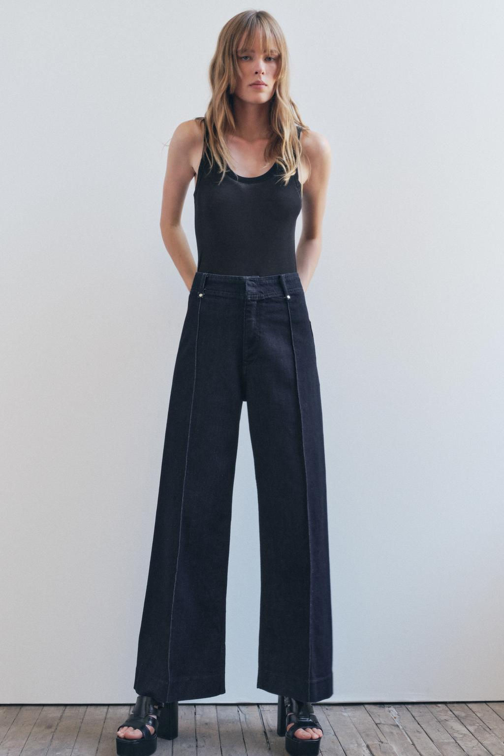 ZW COLLECTION HIGH-WAIST WIDE-LEG JEANS - Zara фото 11