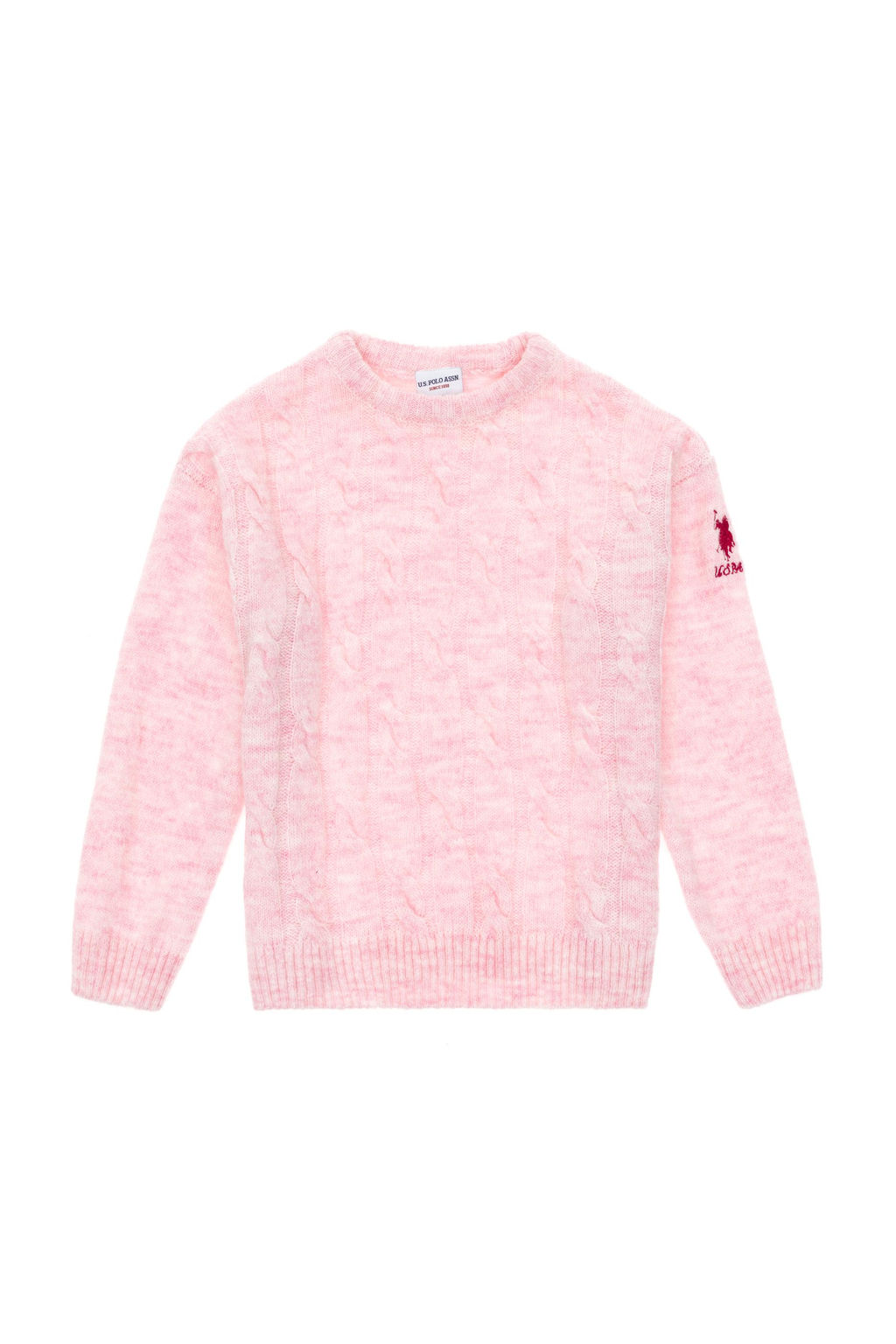 Розовый свитер для девочки Неожиданная скидка в корзине - U.s. polo assn фото 3