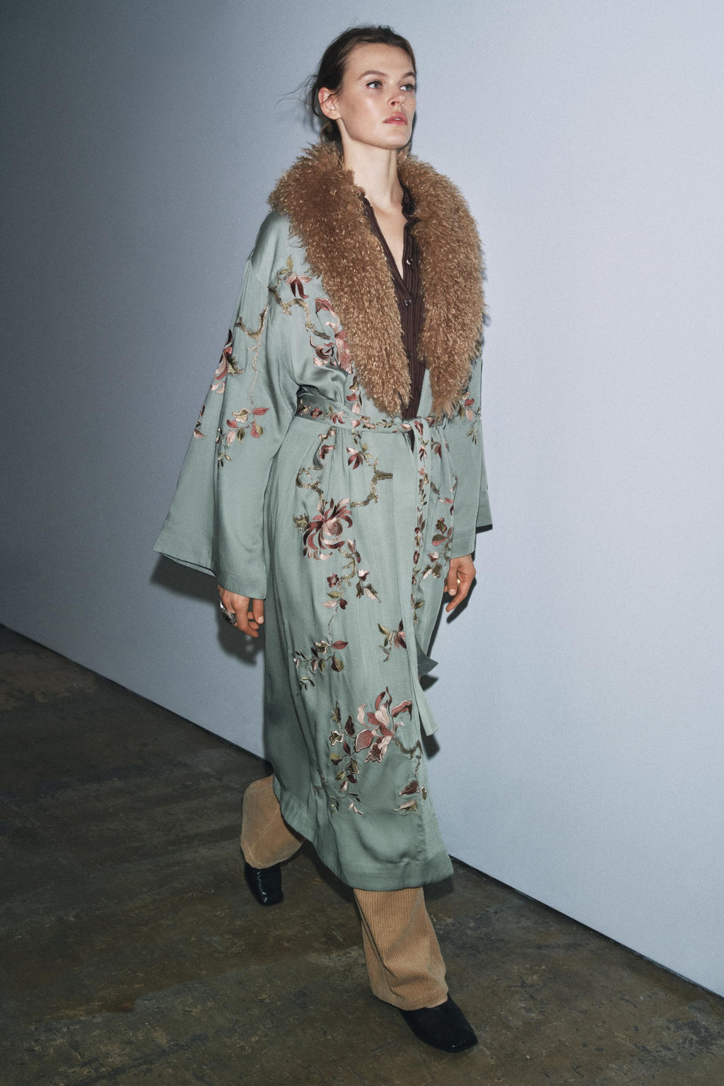 FAUX FUR COLLAR KIMONO ZW COLLECTION LIMITED EDITION