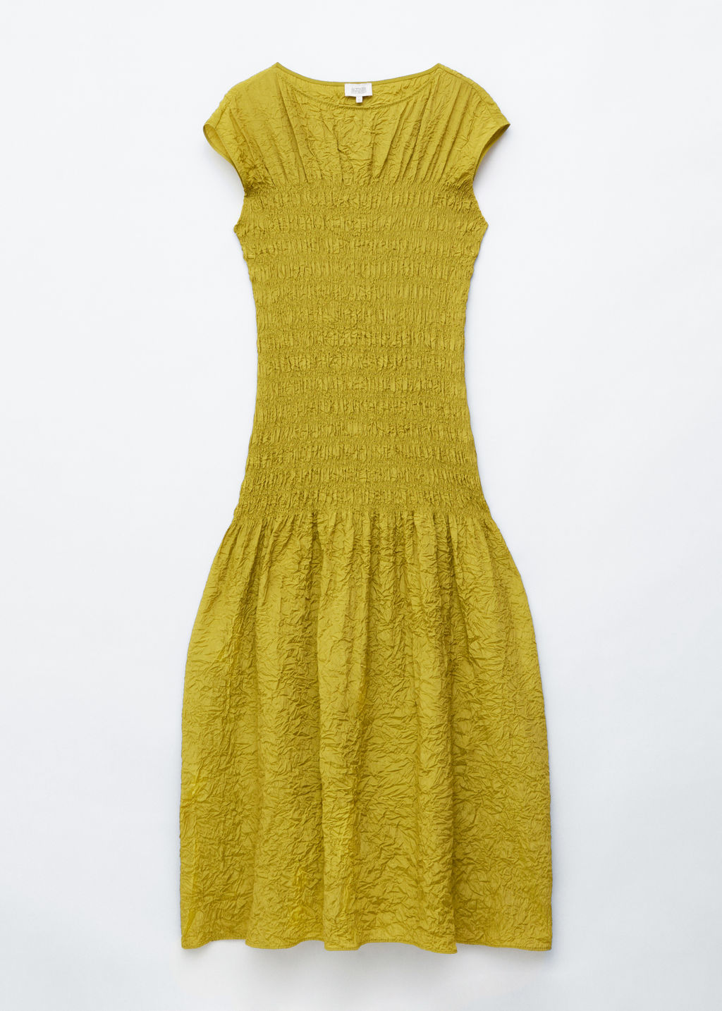 Maxivestido fruncido con nido de abeja - H&m фото 2