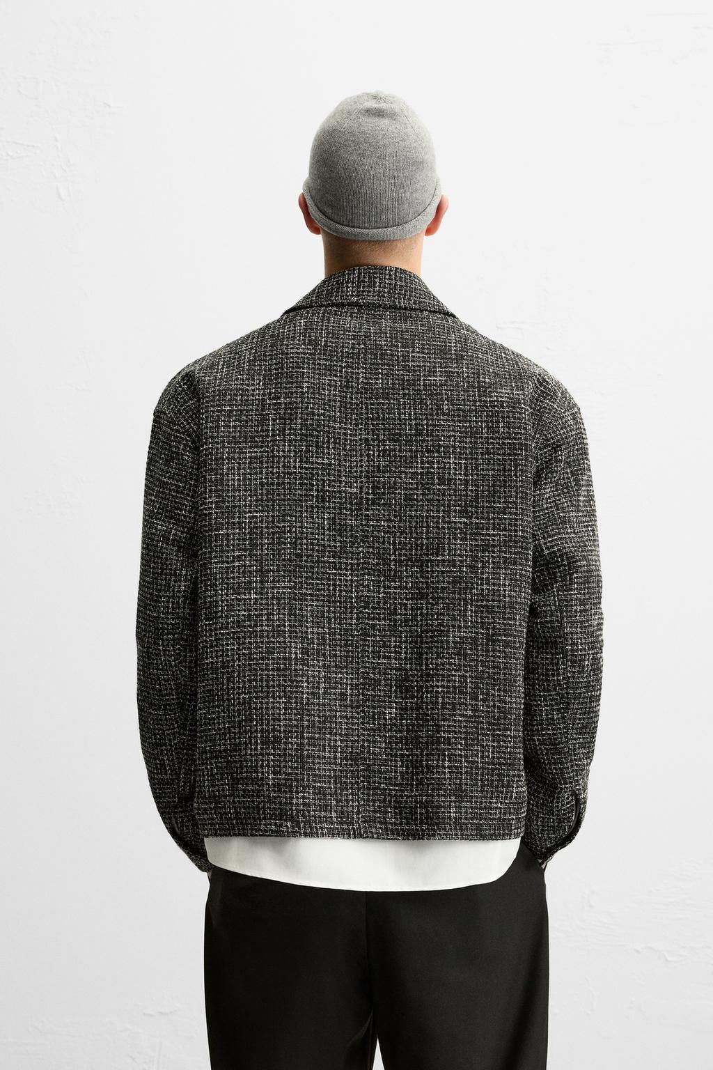 TEXTURED ZIP-UP OVERSHIRT - Zara фото 4