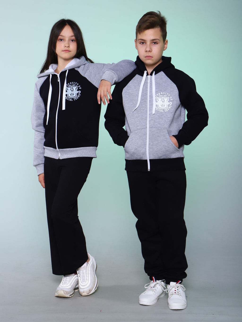 Толстовка "Смена" синий-серый